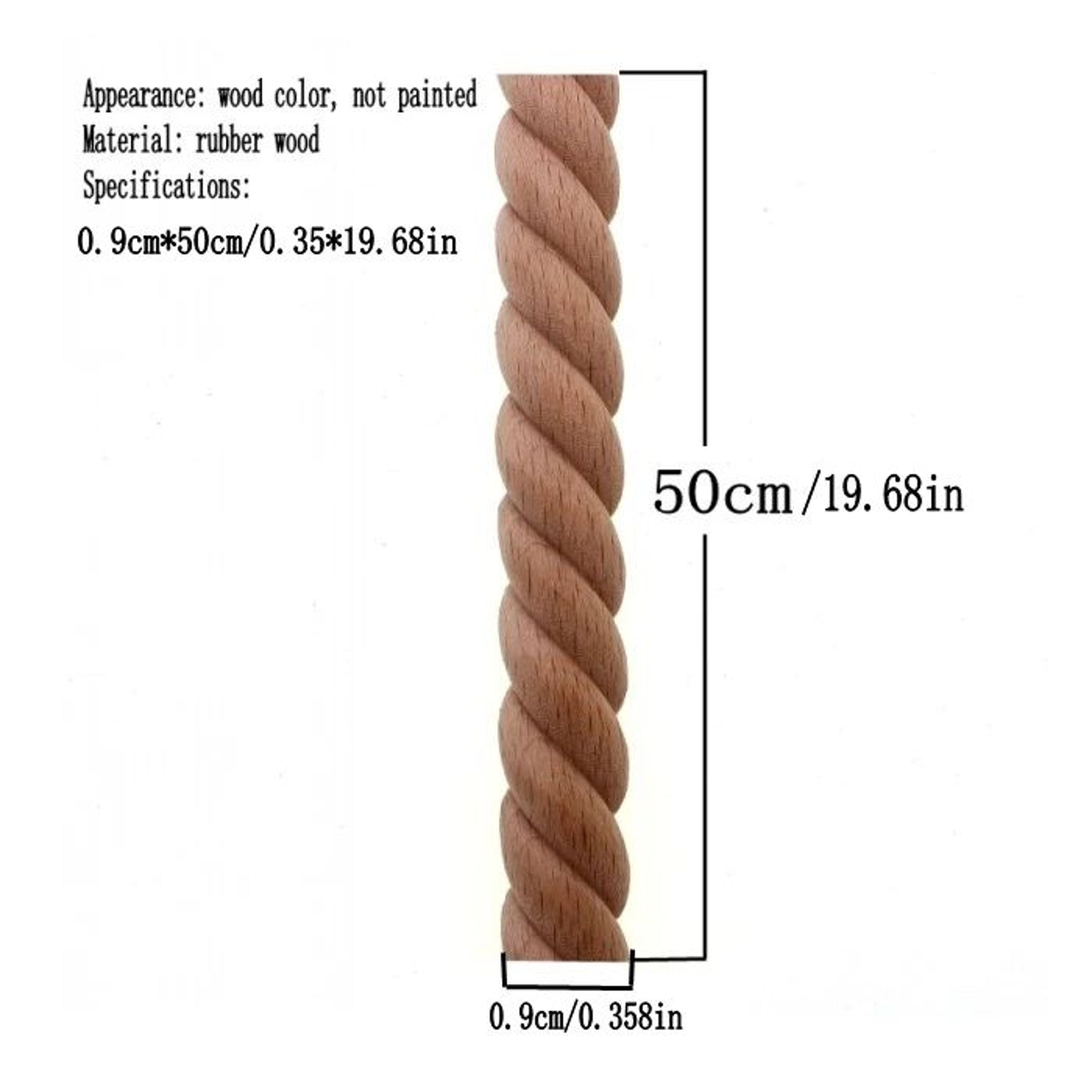 RUNBAZEF Carved Wood Twist Line Decor  Decorative Indoor Door  Furniture Accent 15