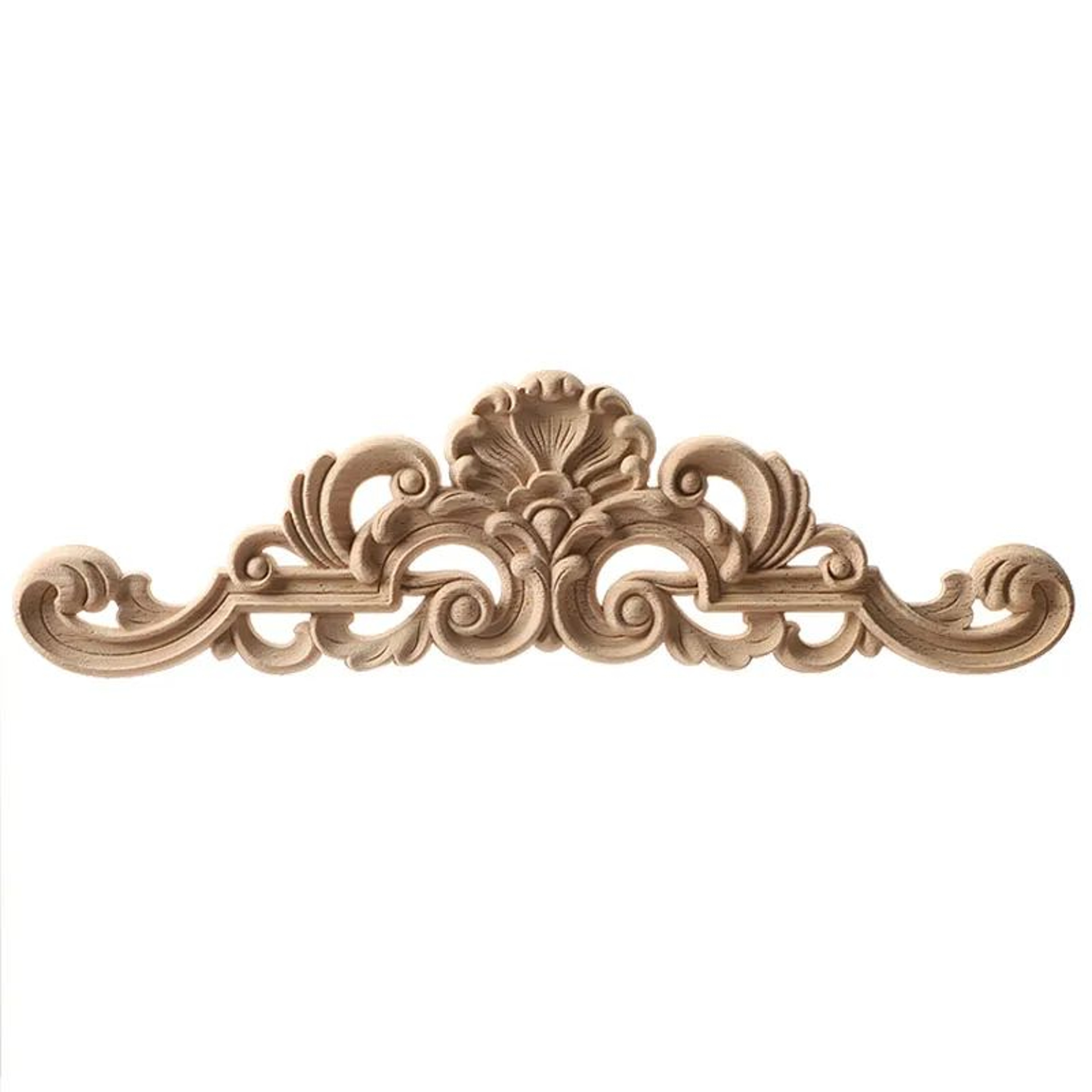 Unpainted Wood Carving Corner Applique  Retro Furniture Trim Frame Decor 4