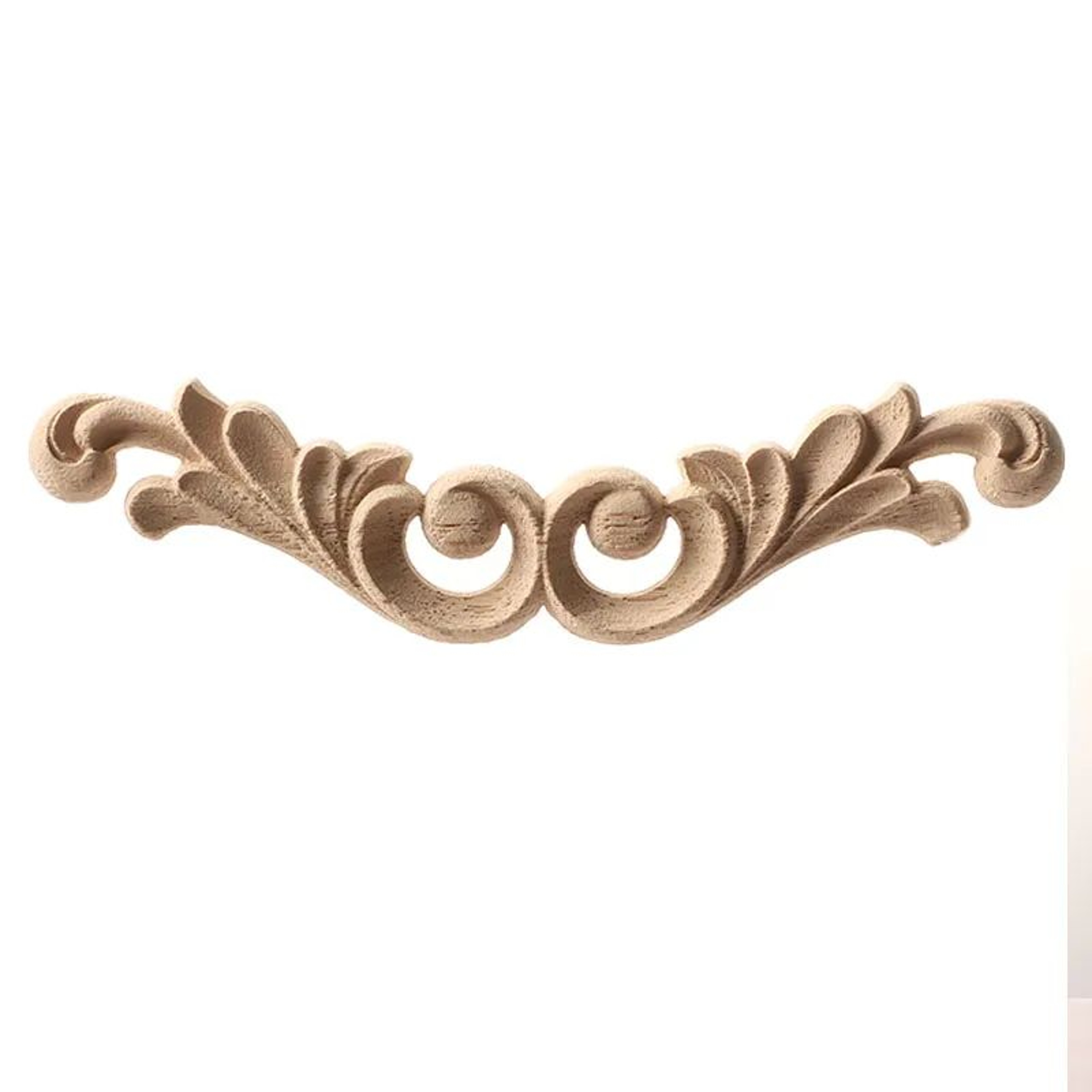 Unpainted Wood Carving Corner Applique  Retro Furniture Trim Frame Decor 5