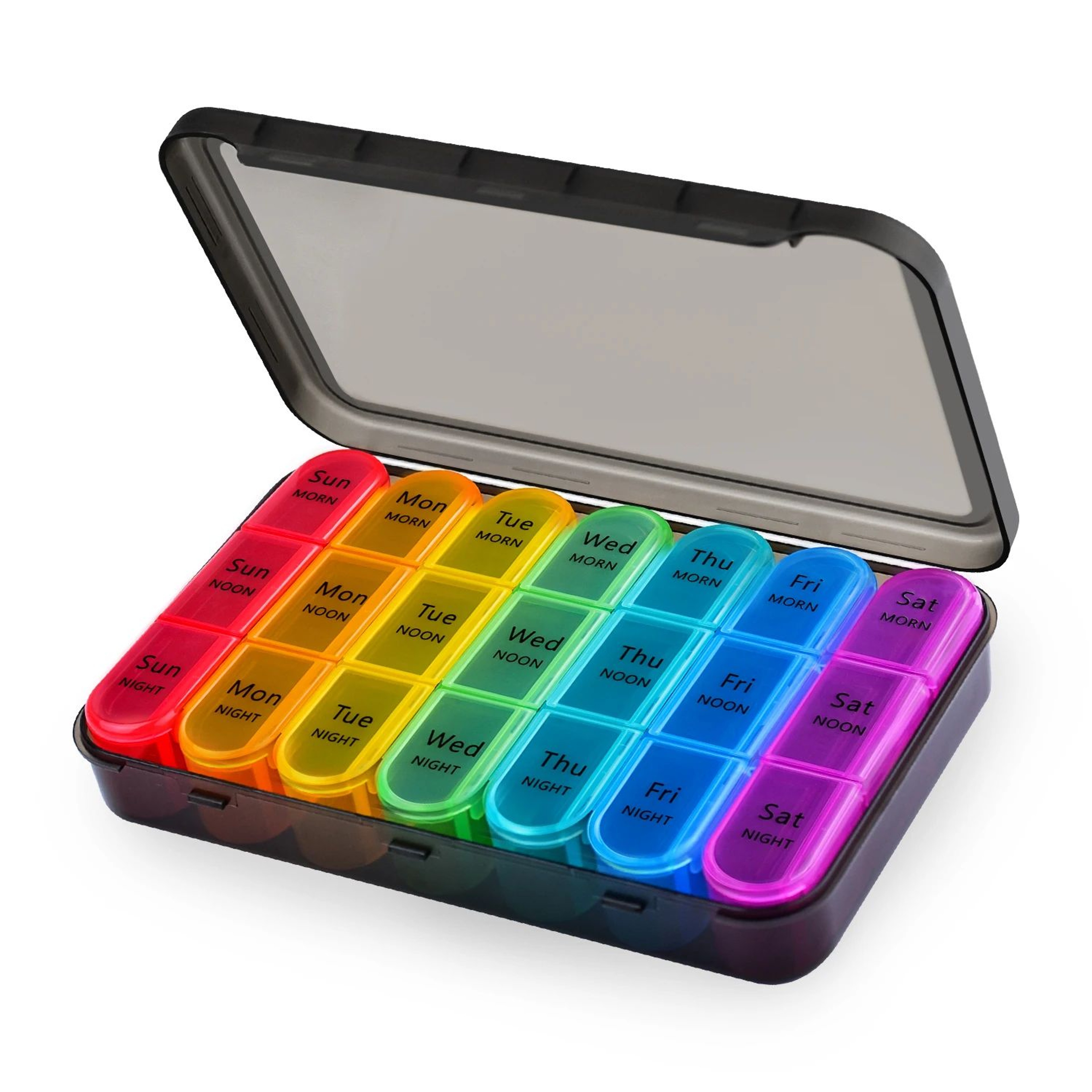 Portable Weekly  Monthly Pill Organizer Case  BPAFree Travel Pill Box With AMPM Compartments 6