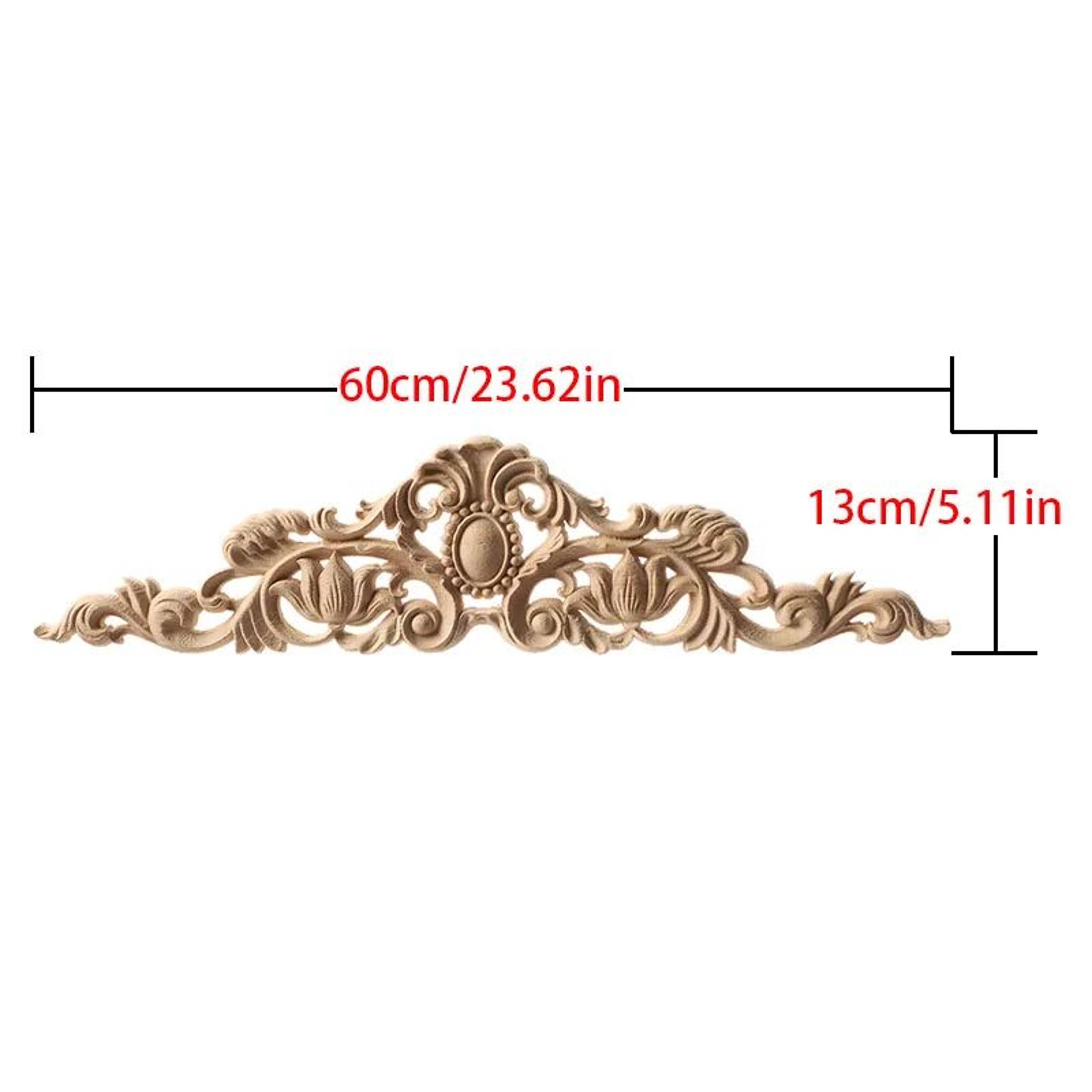 Unpainted Wood Carving Corner Applique  Retro Furniture Trim Frame Decor 24