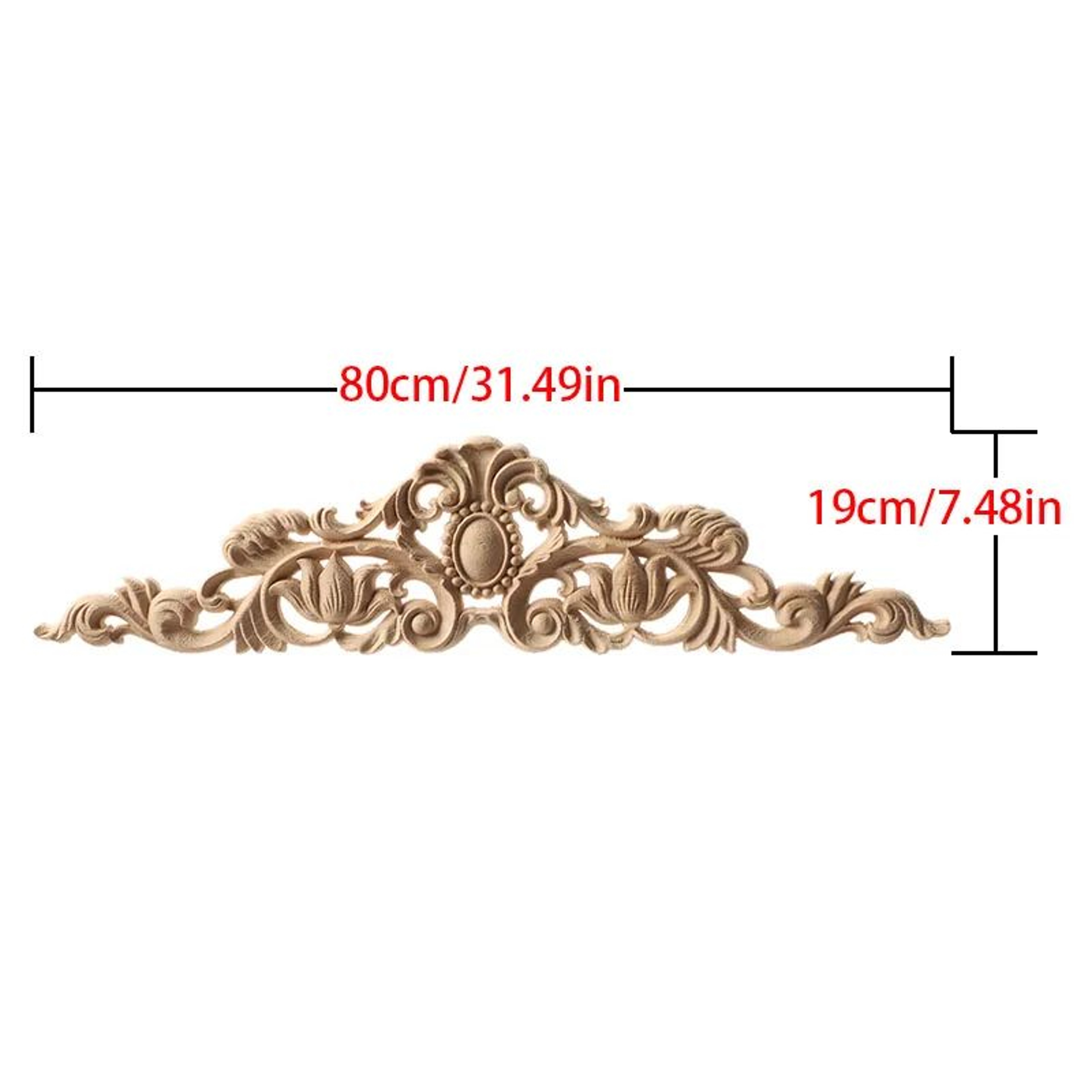 Unpainted Wood Carving Corner Applique  Retro Furniture Trim Frame Decor 25