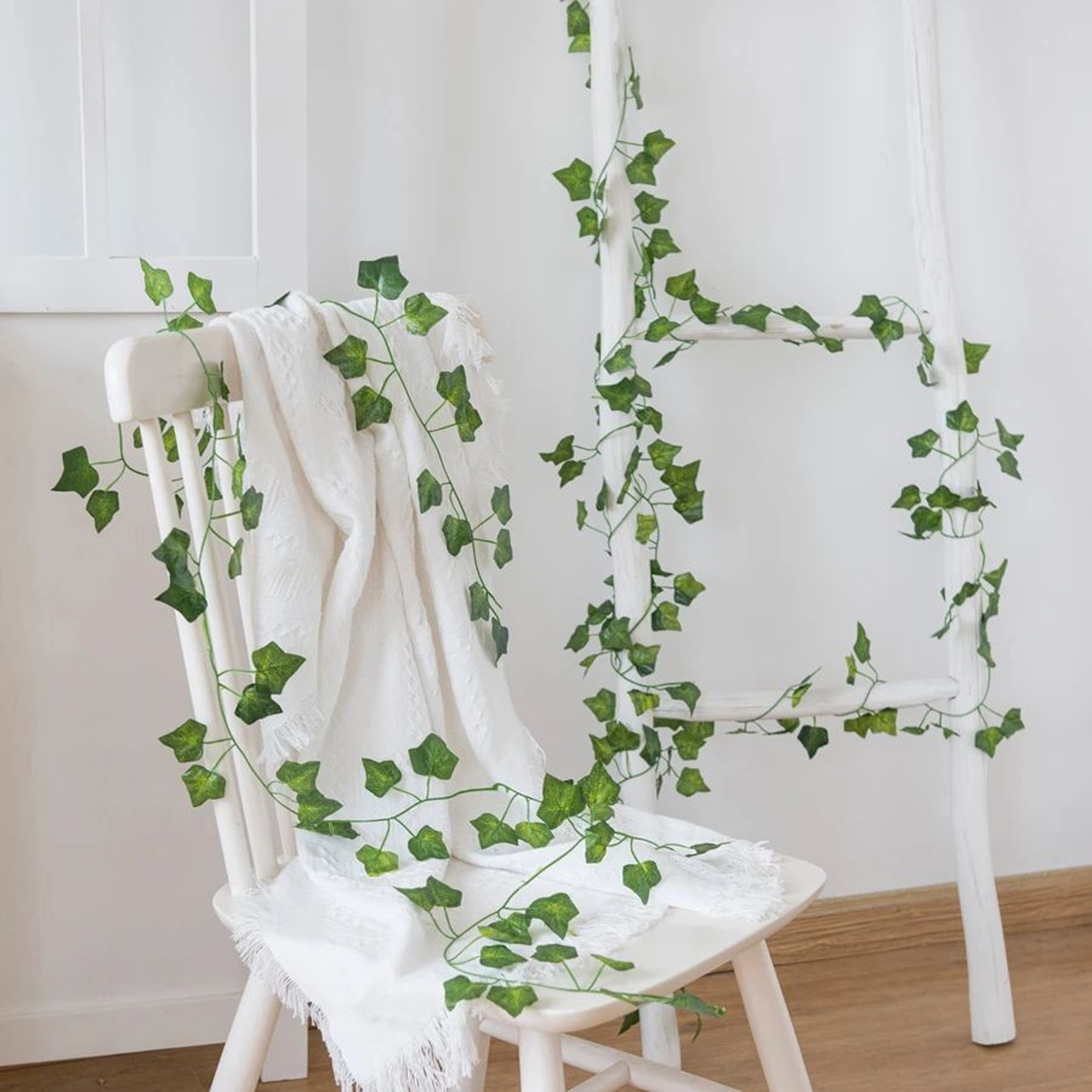 8268 In Artificial Ivy Garland Vine  Realistic Green Silk Hanging Plant For Indoor  Outdoor Decor 0