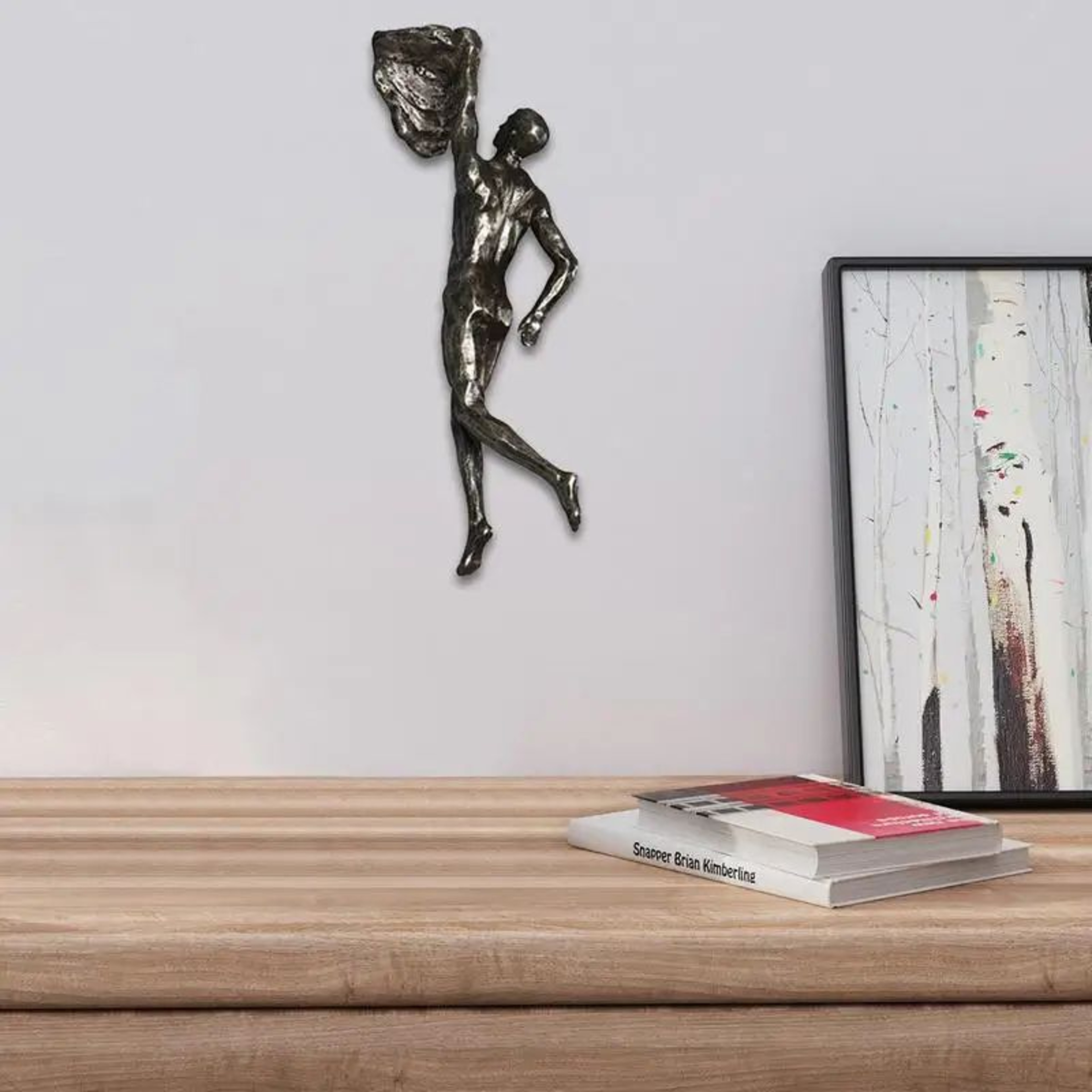 Rock Climbing Man Resin Wall Sculpture  3D Adventure Wall Art Decor 4