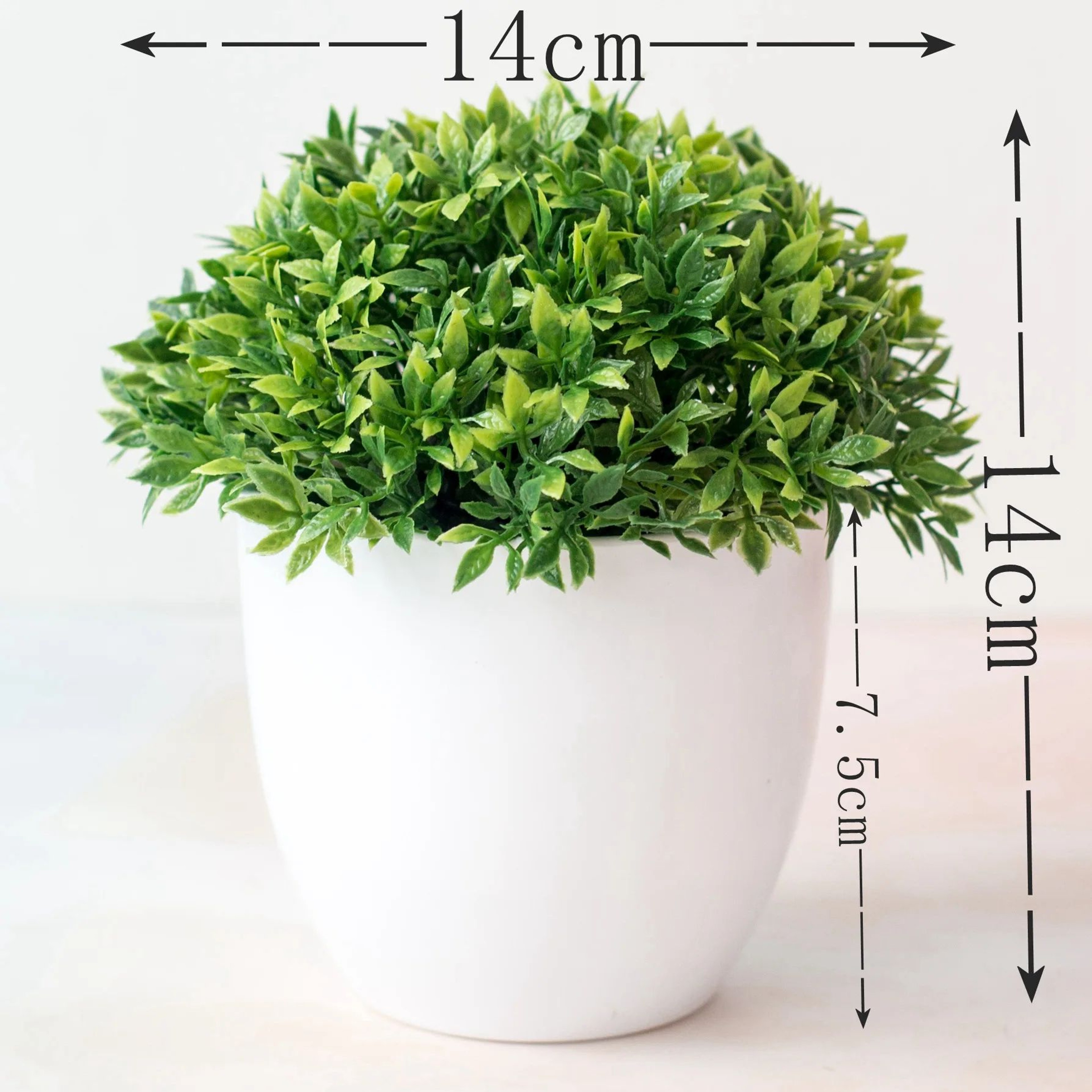 Artificial Green Bonsai Plant  Mini Potted Faux Tree Home Decor 6