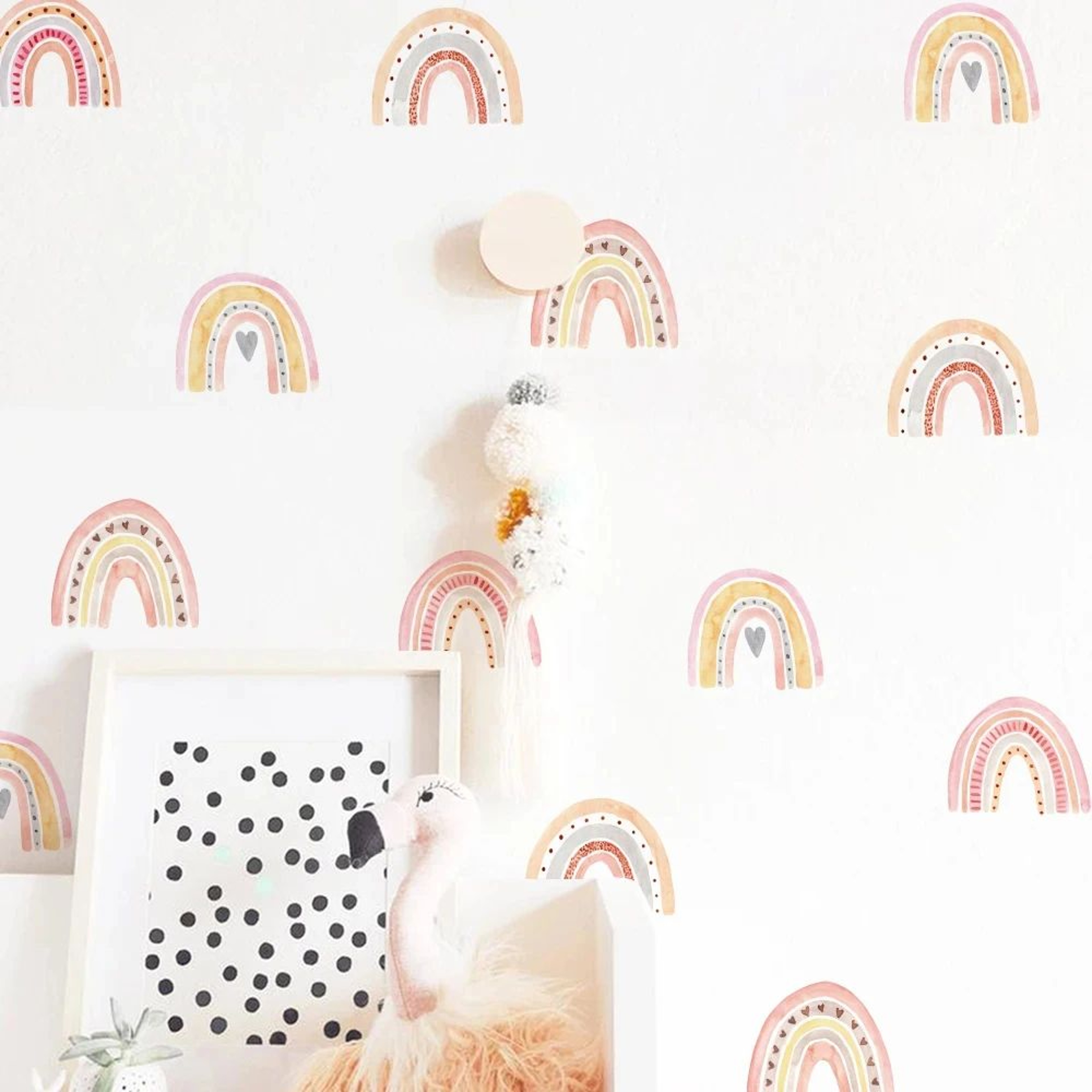 Rainbow Wall Stickers For Kids  Peel  Stick Vinyl Nursery Room Decor 36pcs 1