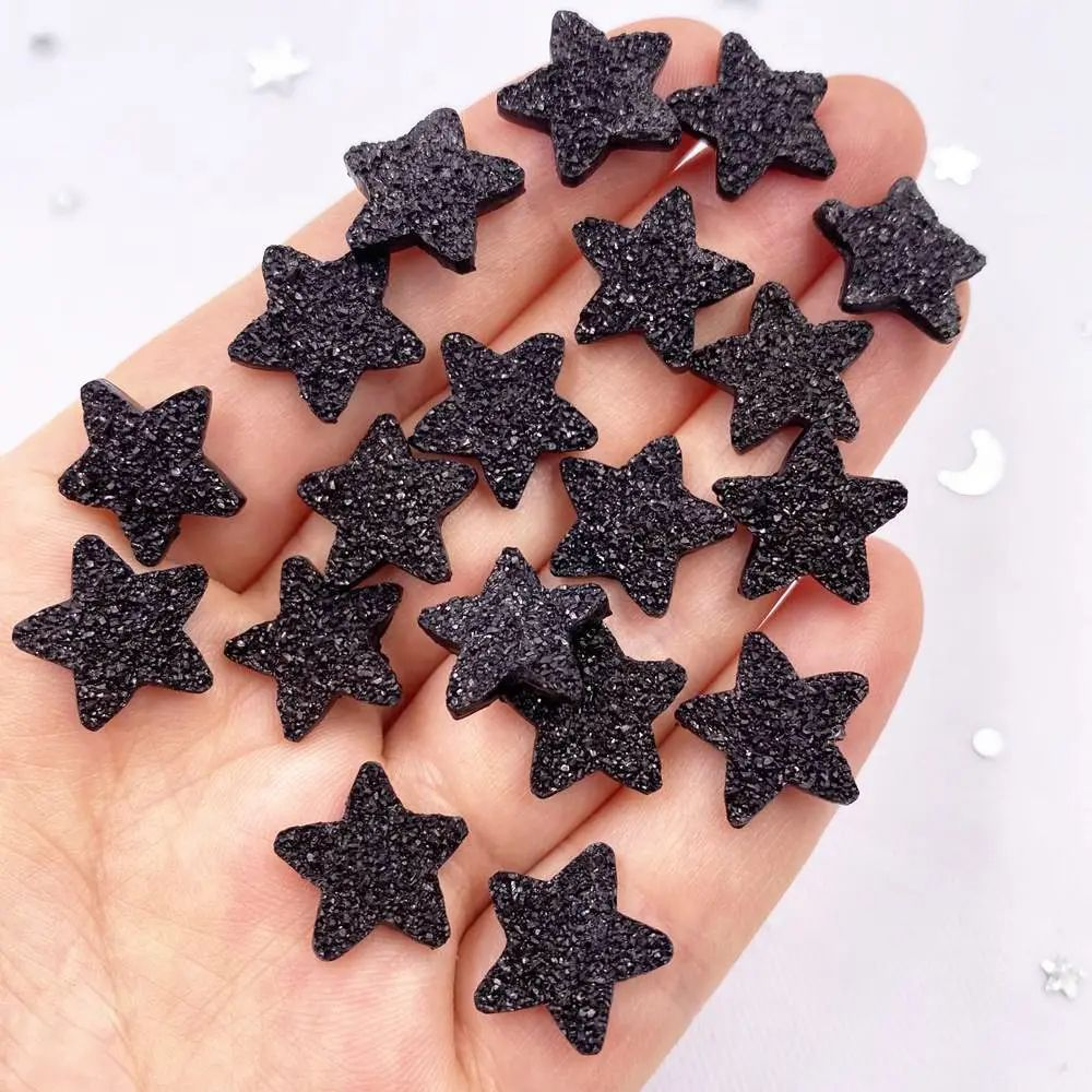 Resin Ore Star Flatback Rhinestones 50pcs  14mm Crystal Star Embellishments For DIY Crafts  Decor 6