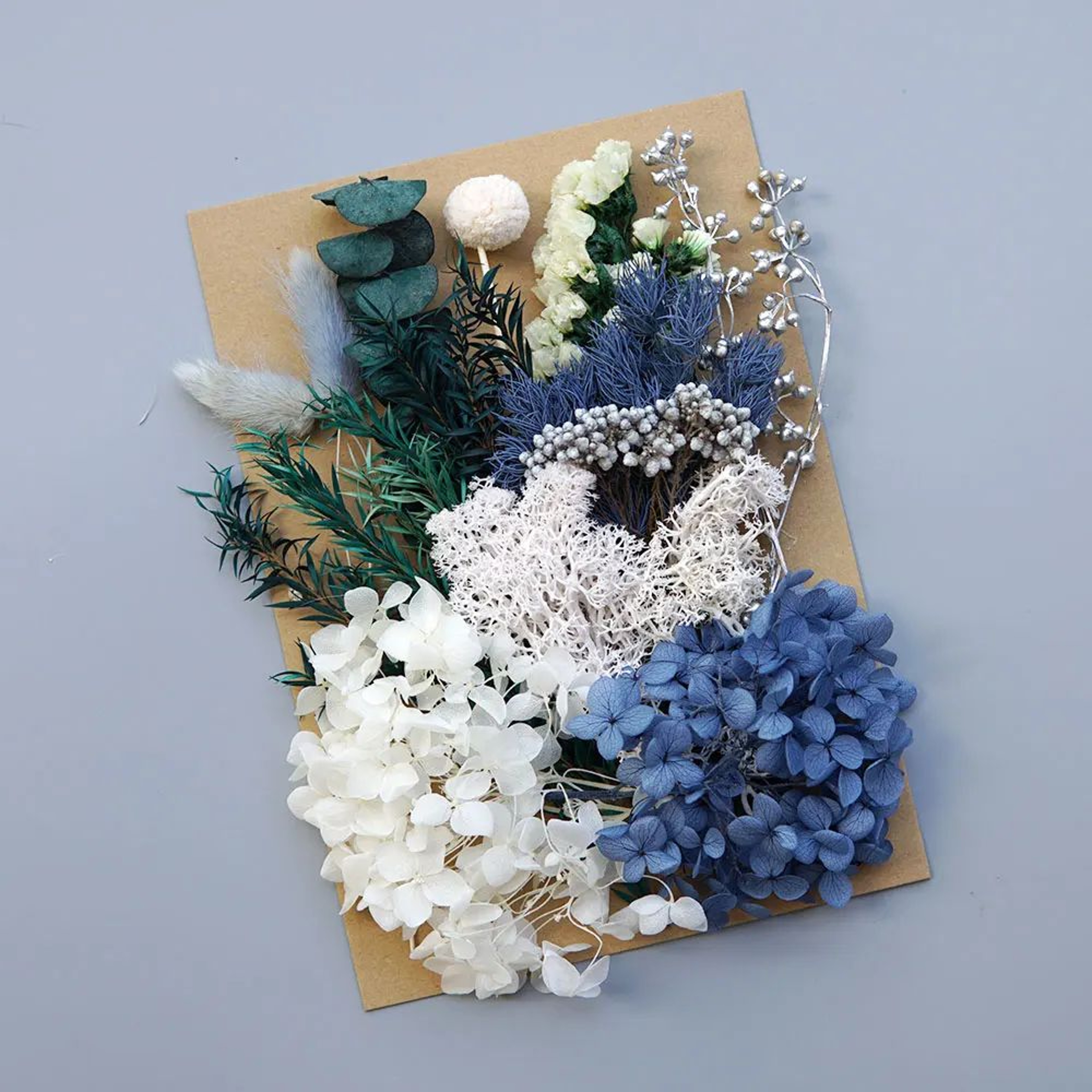 Preserved Dried Hydrangea Flower Set  Real Floral Materials For Resin Candle  DIY Crafts 24
