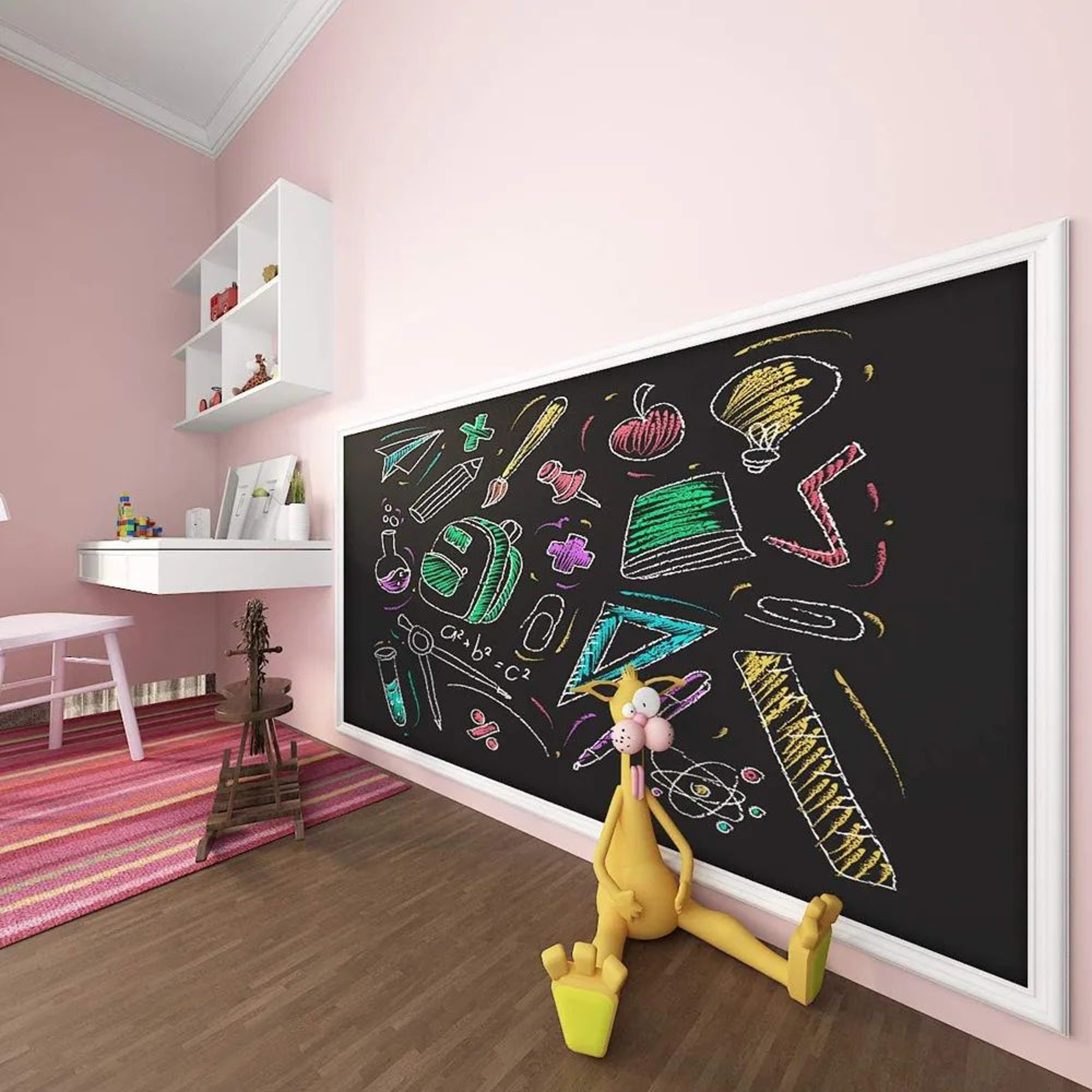 SelfAdhesive Chalkboard Wall Sticker  Erasable Blackboard Vinyl For Kids Room Office  Creative Spac 5