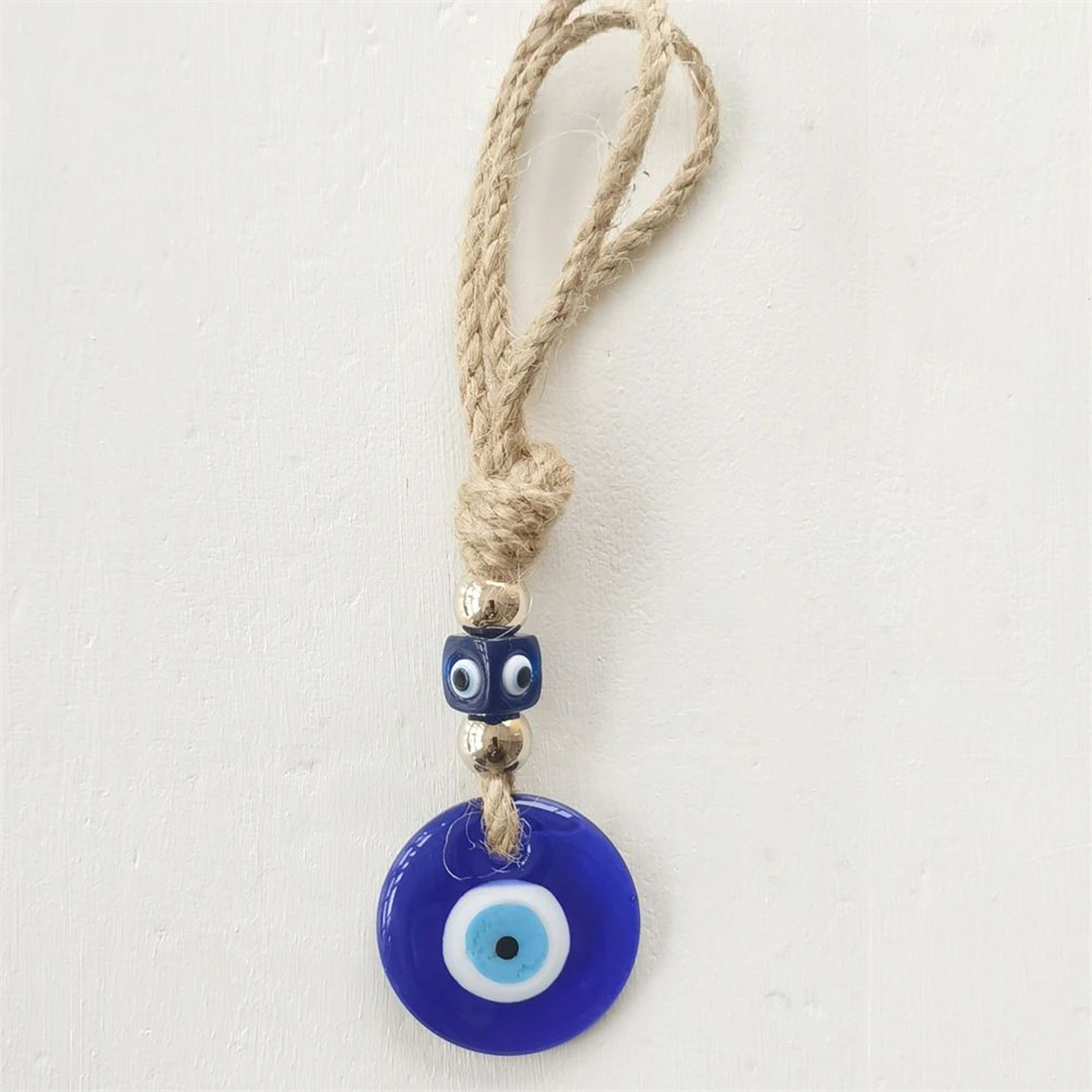 Handcrafted Evil Eye Glass Wall Hanging  Blue Eye Protection Pendant For Home Decor 9