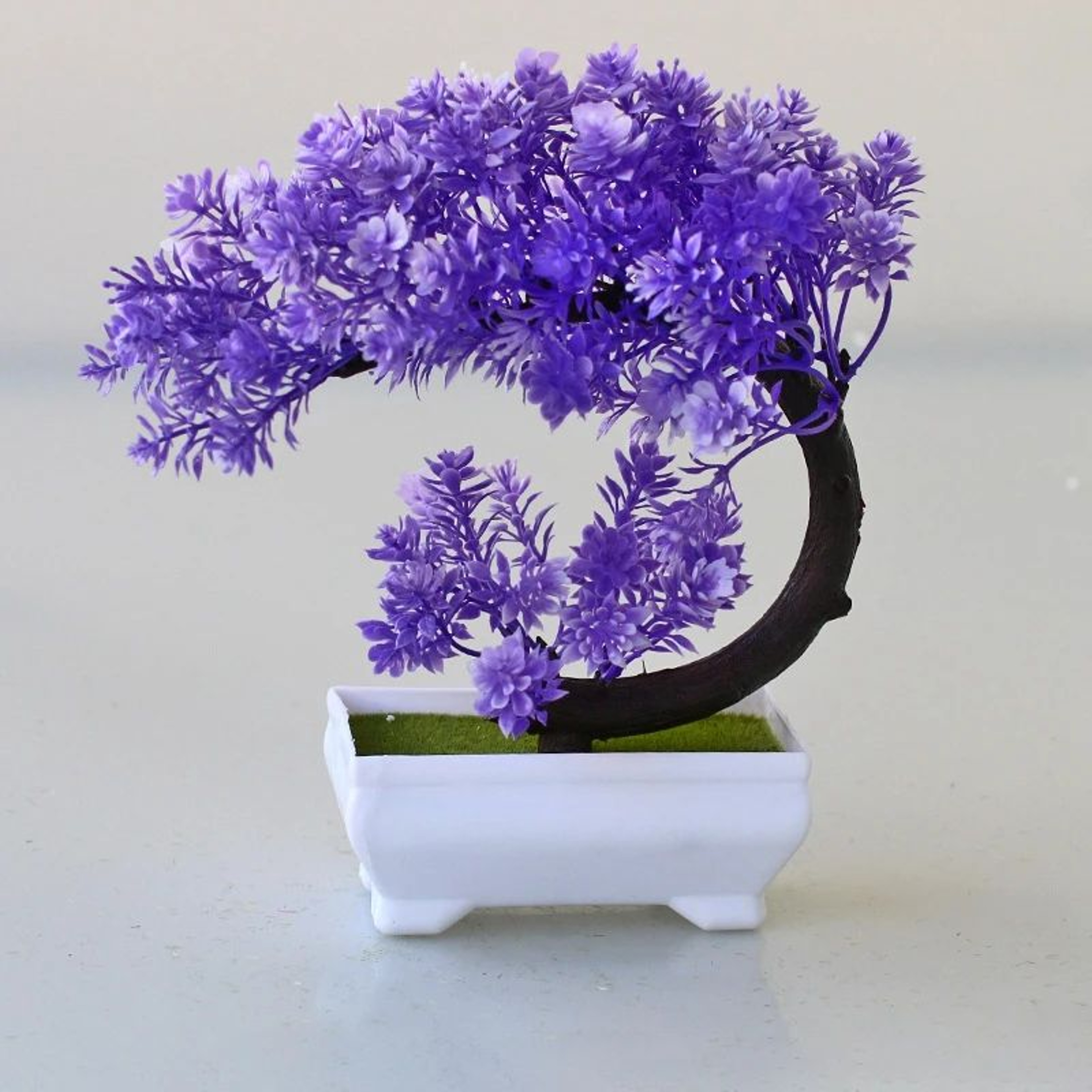 Artificial Bonsai Potted Plant  Realistic Mini Tree Decor For Home Office  Garden Display 4