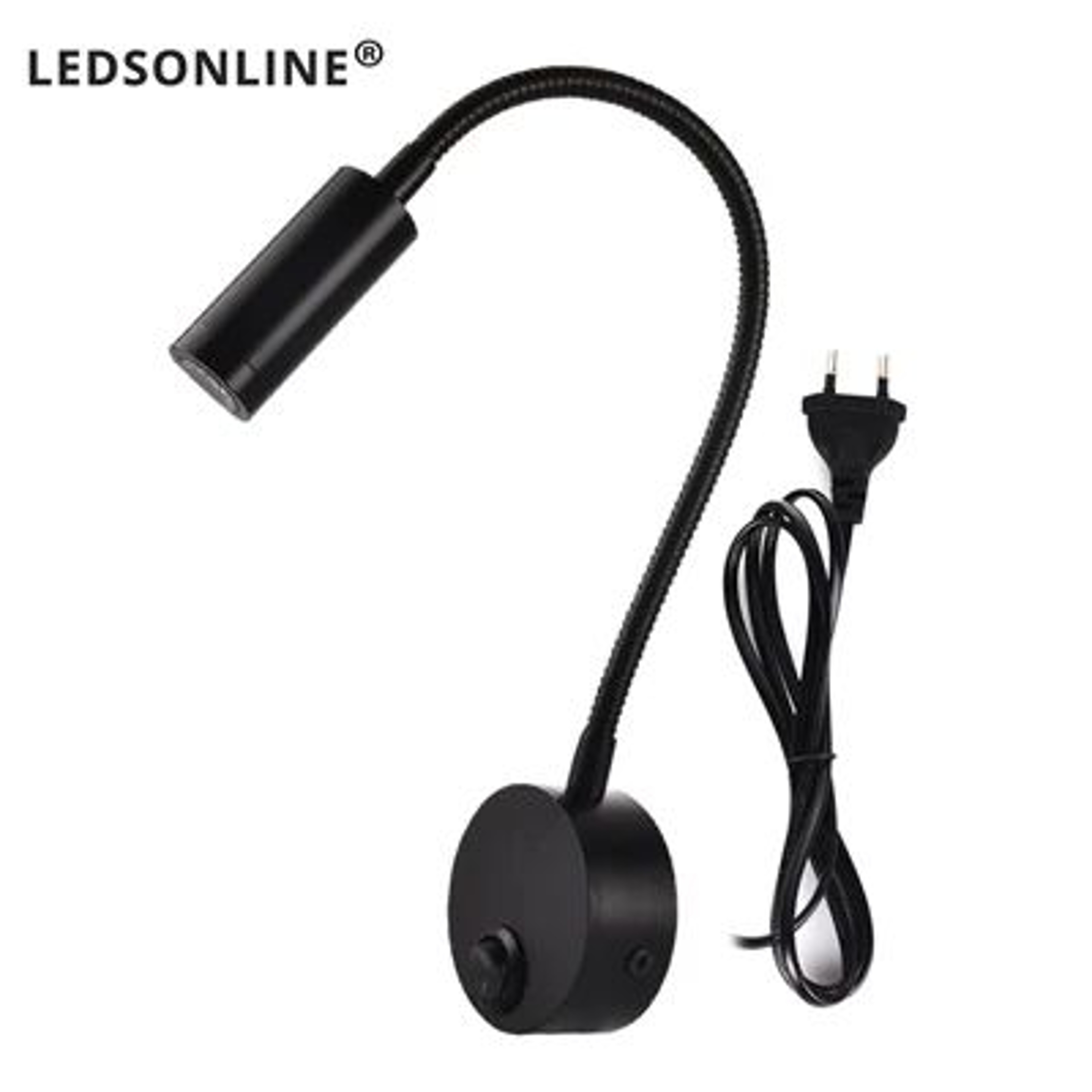 Modern LED Gooseneck Wall Reading Lamp  Flexible Clamp Sconce Light With Switch For Bedside Use 9