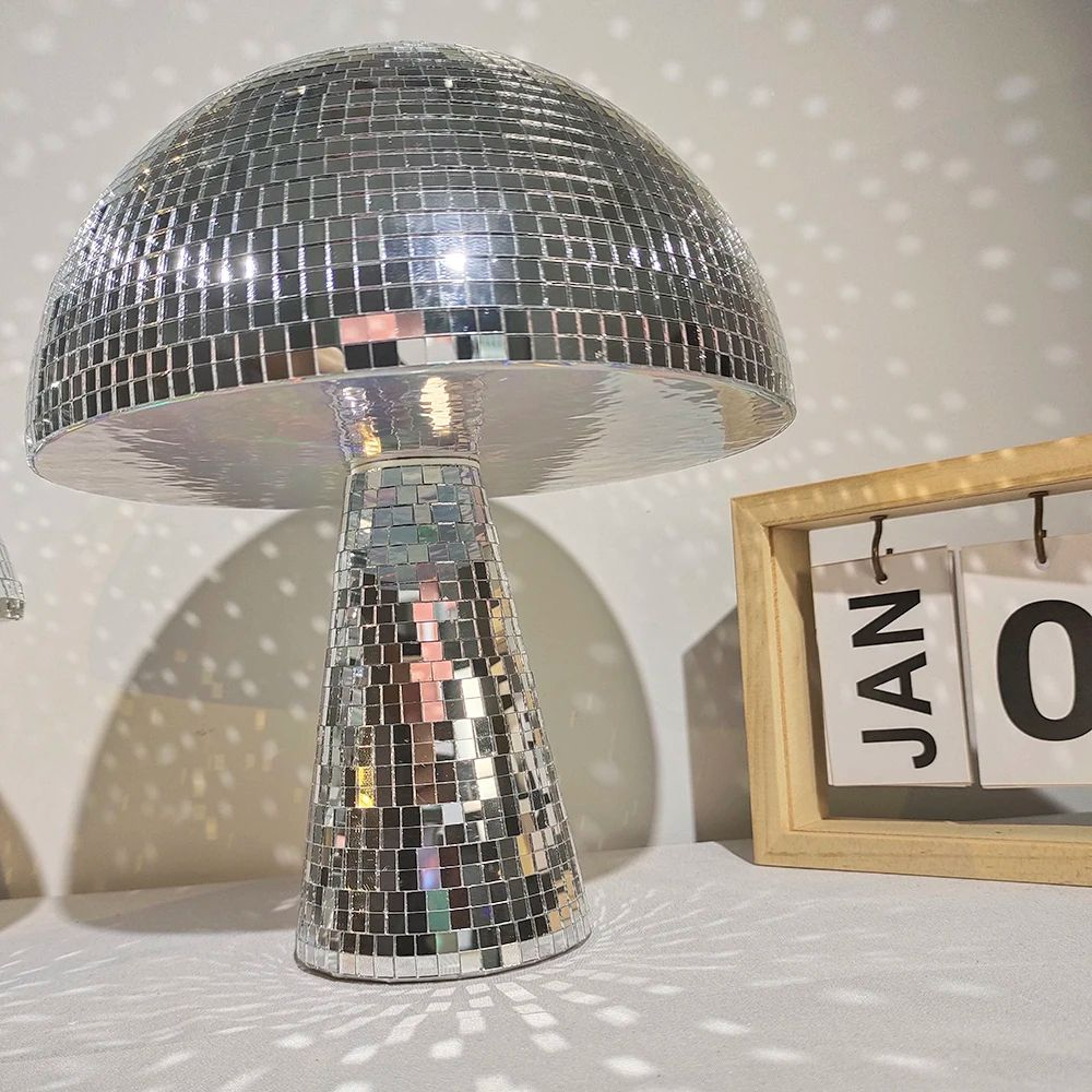 Mushroom Disco Ball Mirror Decor  Sparkling Reflective Party Centerpiece For Home  Events 4