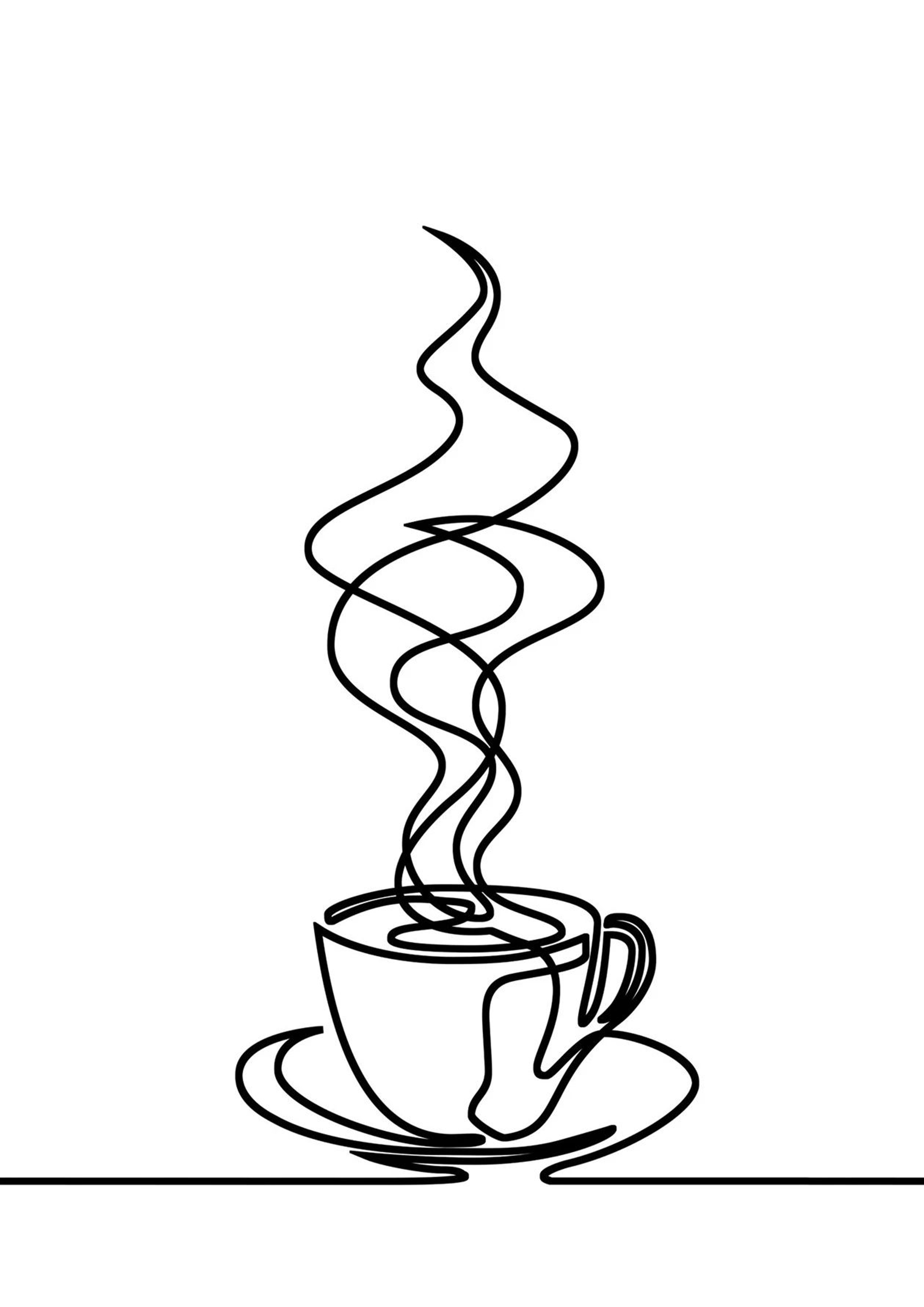 Bone Brew Minimalist Canvas Poster  Skeleton Coffee Line Art Wall Decor For Kitchen  Cafe 17
