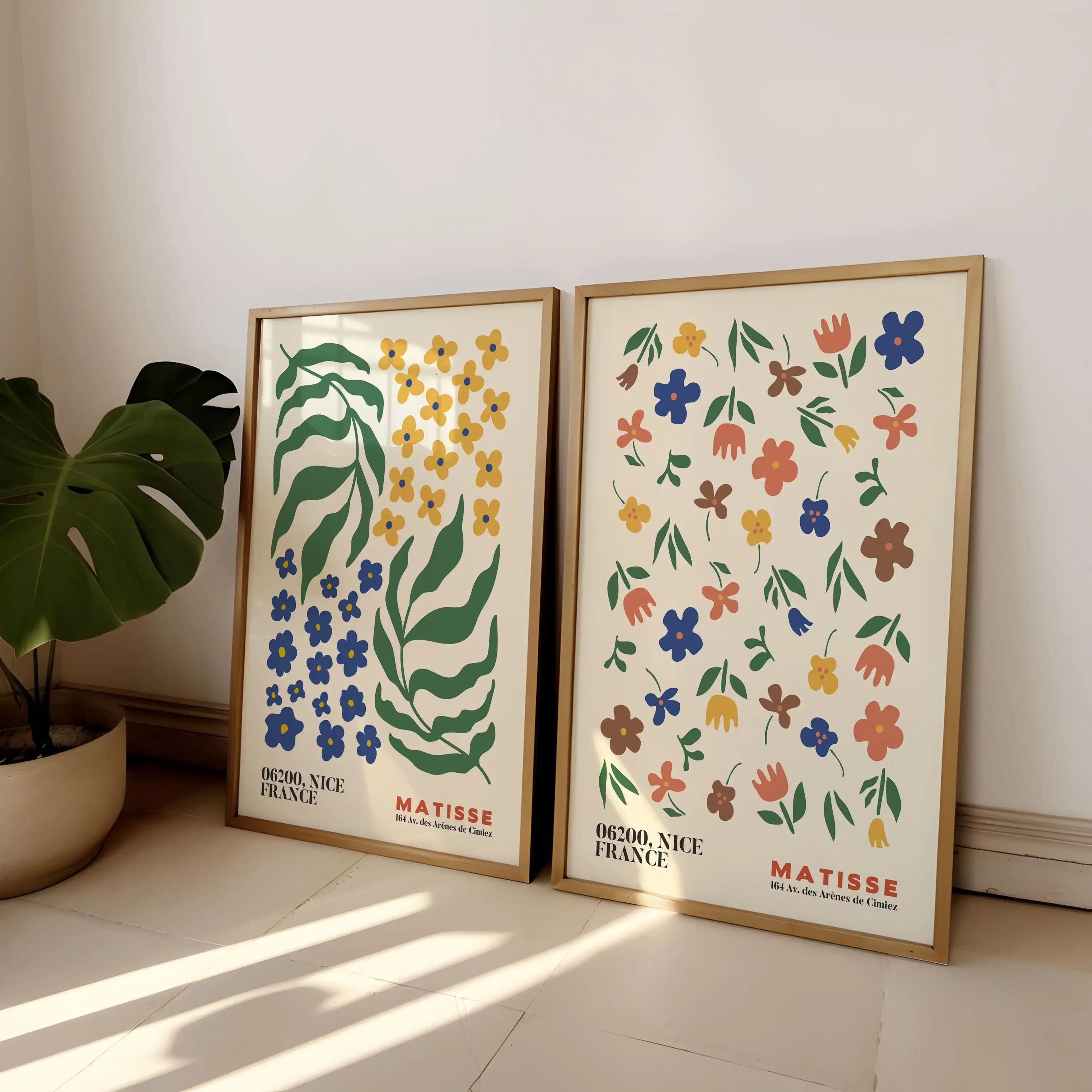 Matisse Floral Canvas Wall Art Set  Boho Abstract Flower Prints For Bedroom  Living Room Decor 9