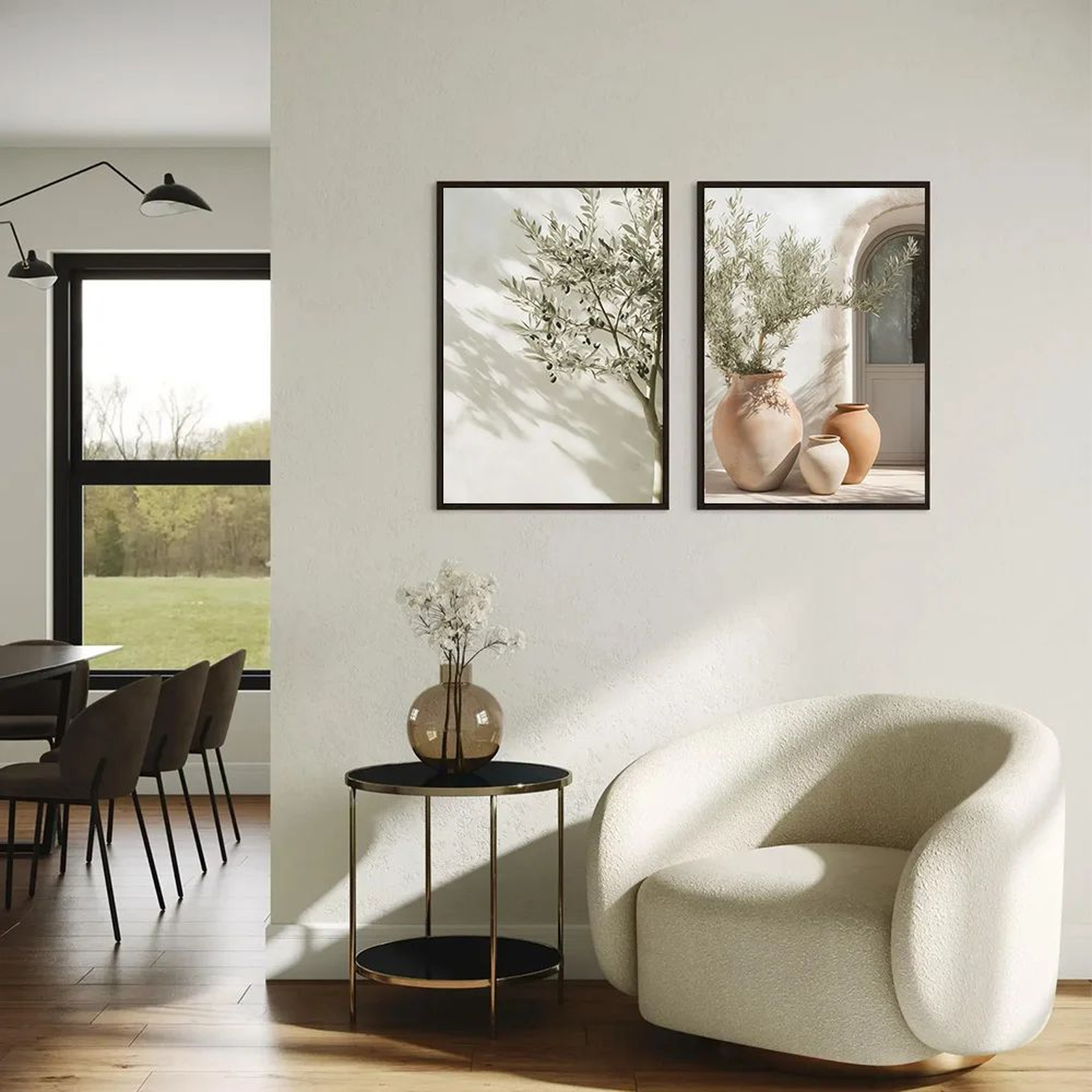 Mediterranean Olive Tree Canvas Wall Art  Countryside Landscape Poster For Living Room  Bedroom Dec 2