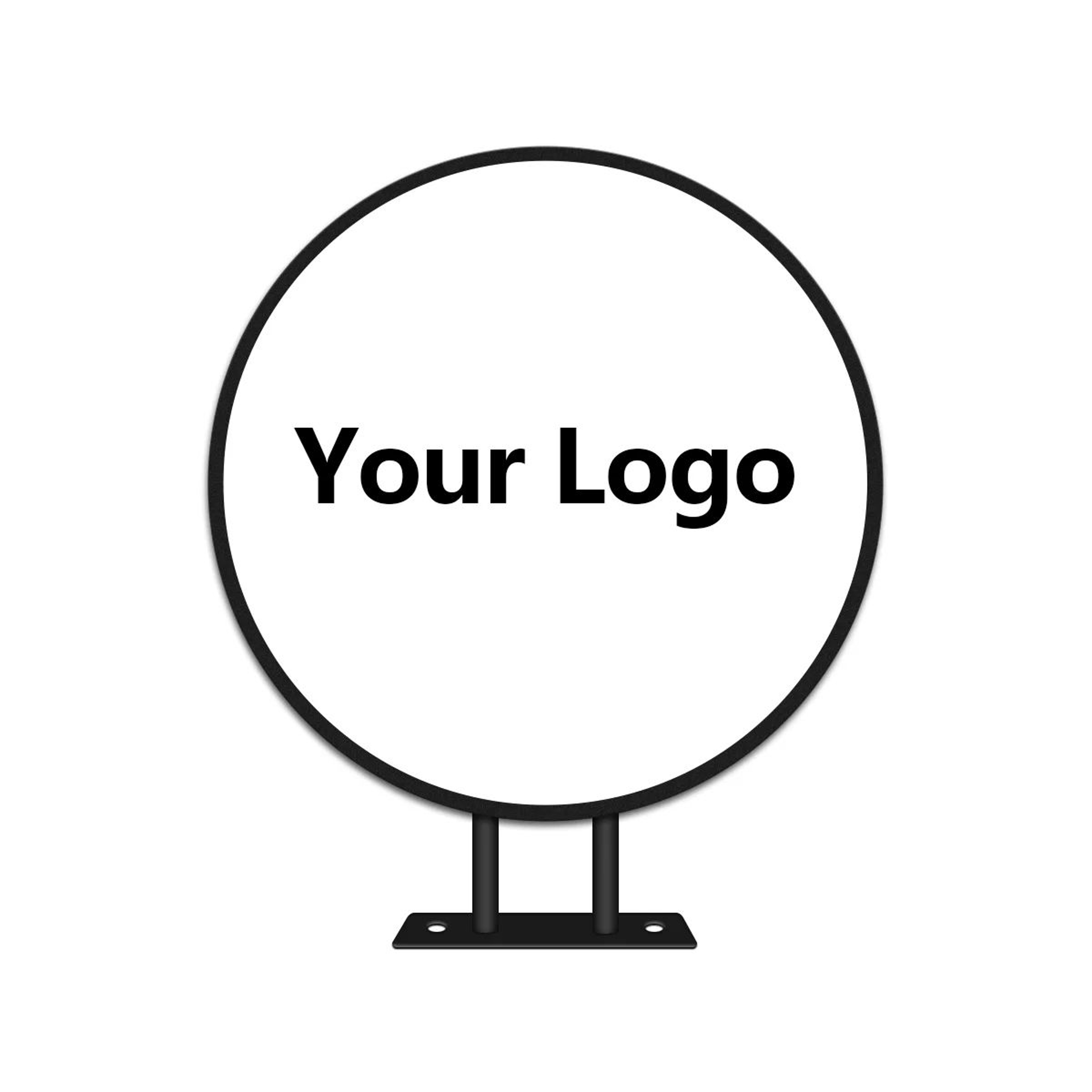 Custom DoubleSided LED Storefront Sign  Personalized Round Acrylic Business Light Box For Shops  Ca 6