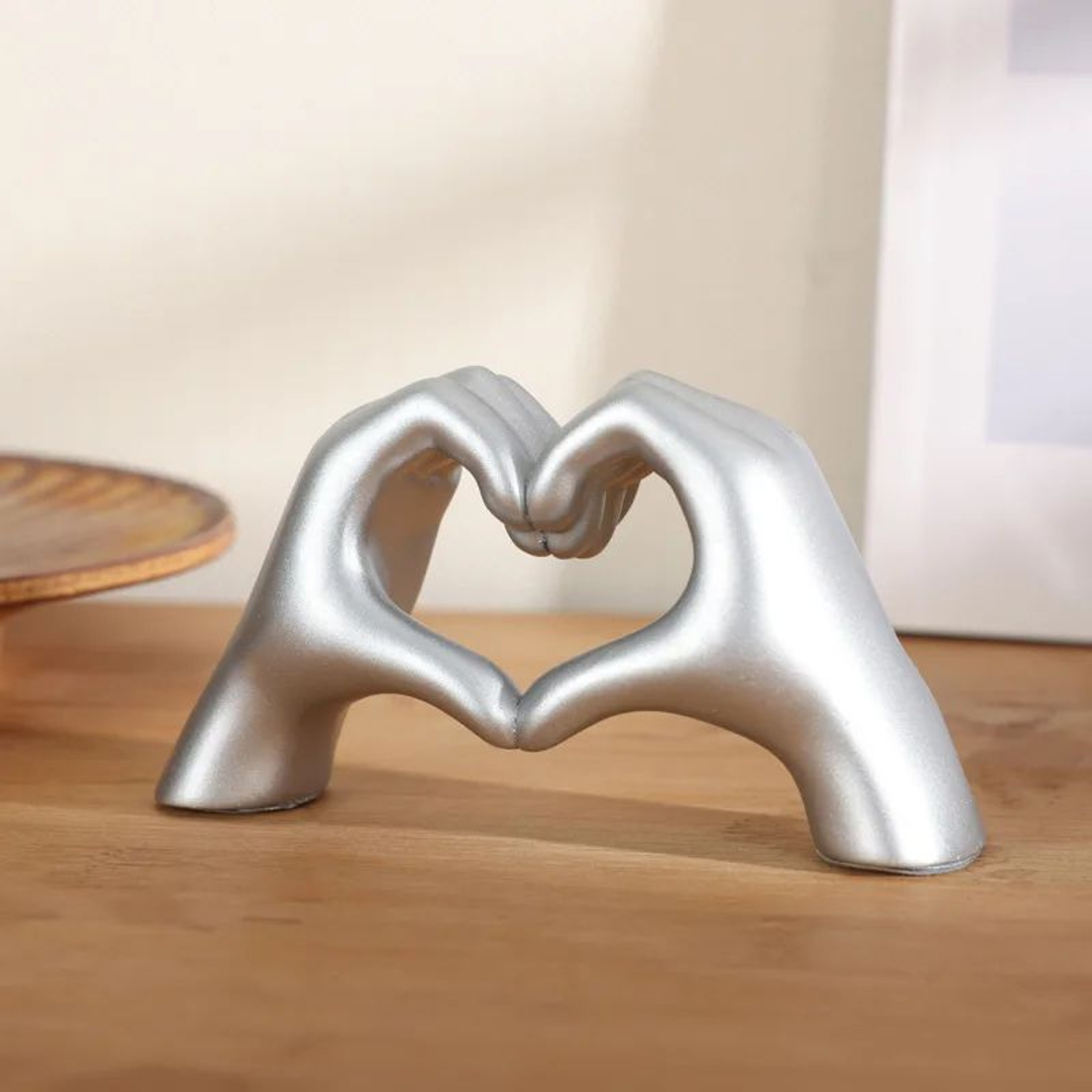 Heart Shaped Table Statue  Cute Aesthetic Love Shelf Decor Accent 7