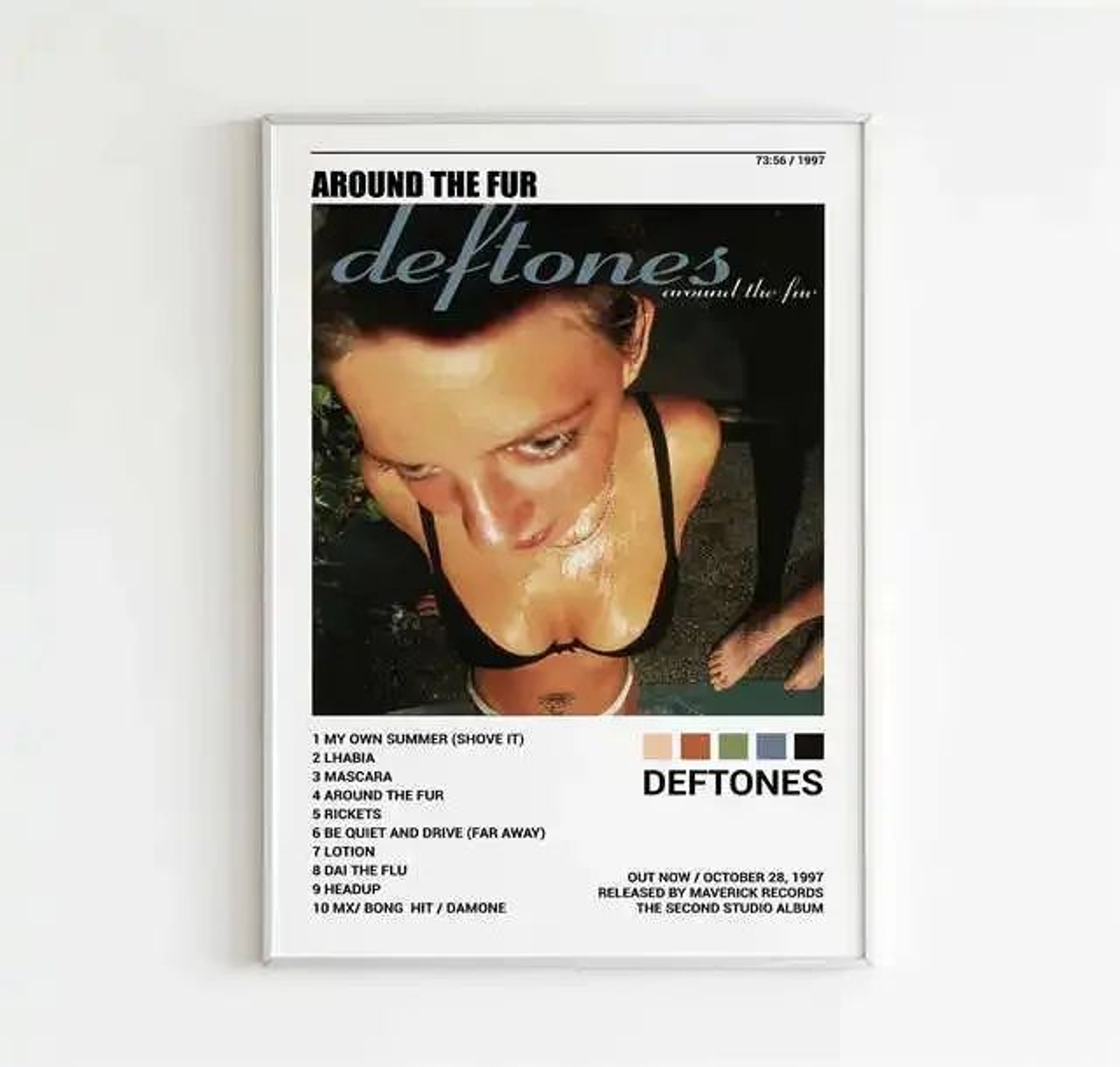 Deftones Around The Fur Canvas Poster  Retro Rock Band Wall Art Decor 25