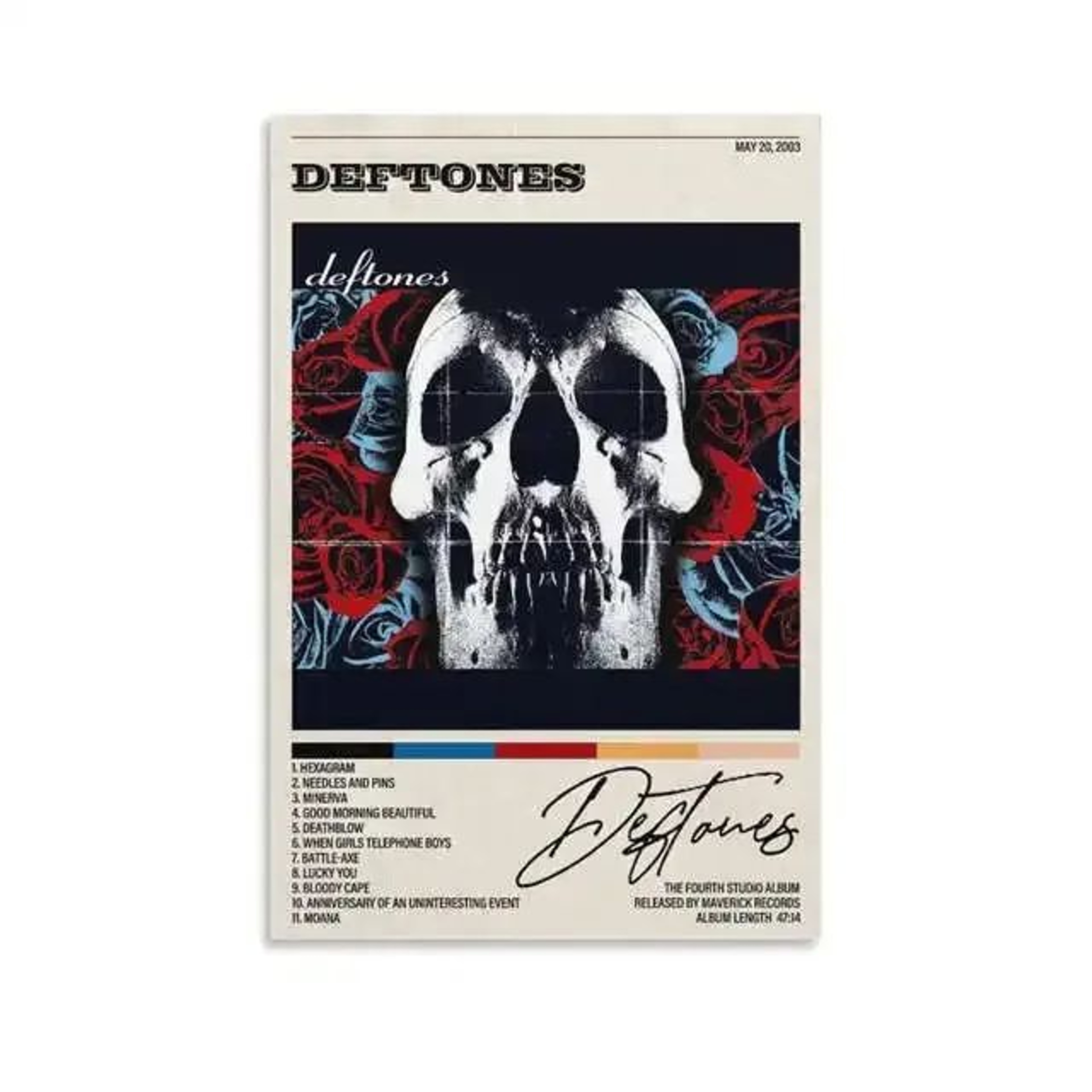Deftones Around The Fur Canvas Poster  Retro Rock Band Wall Art Decor 28