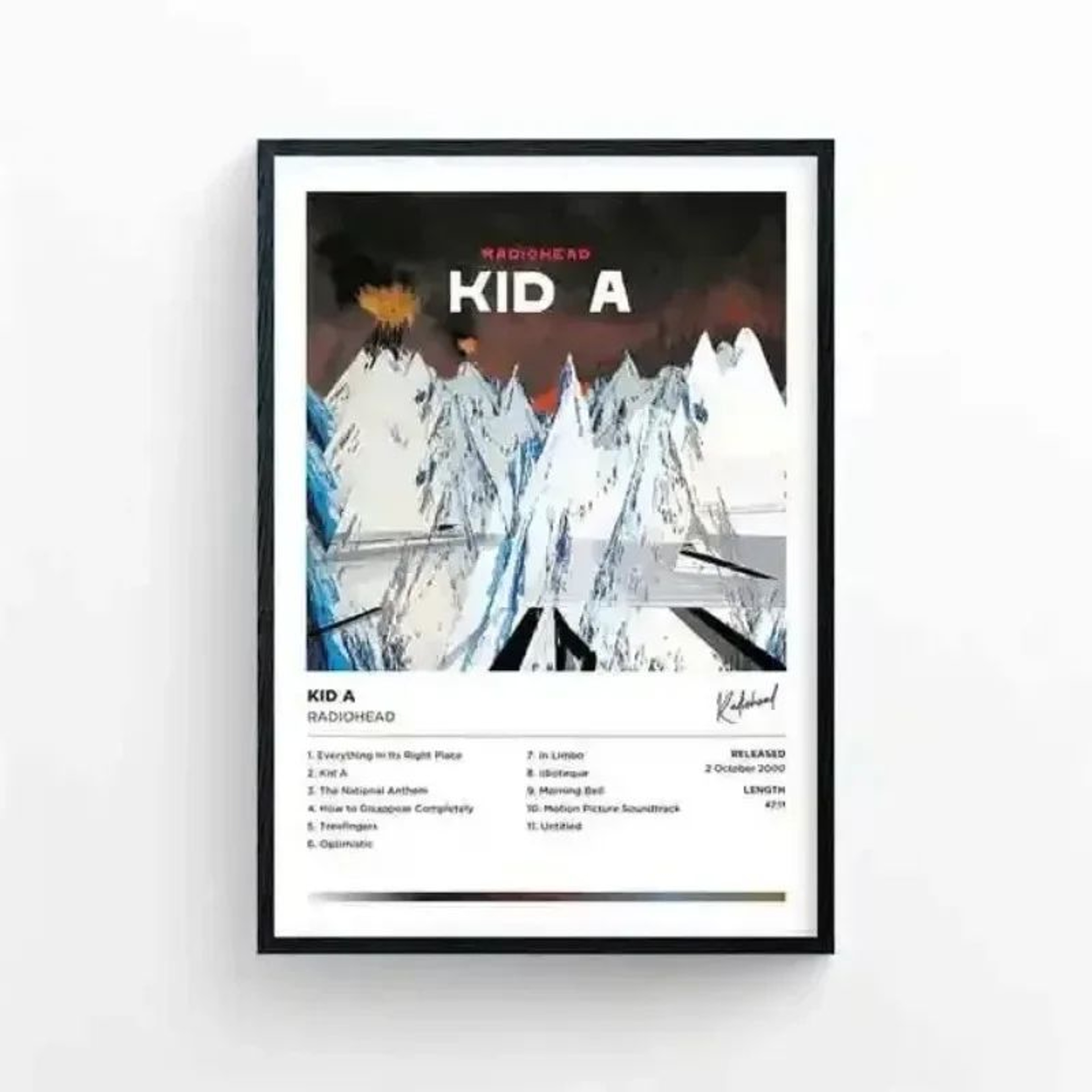 Radiohead The Bends Canvas Poster  Retro Rock Album Cover Wall Art 8