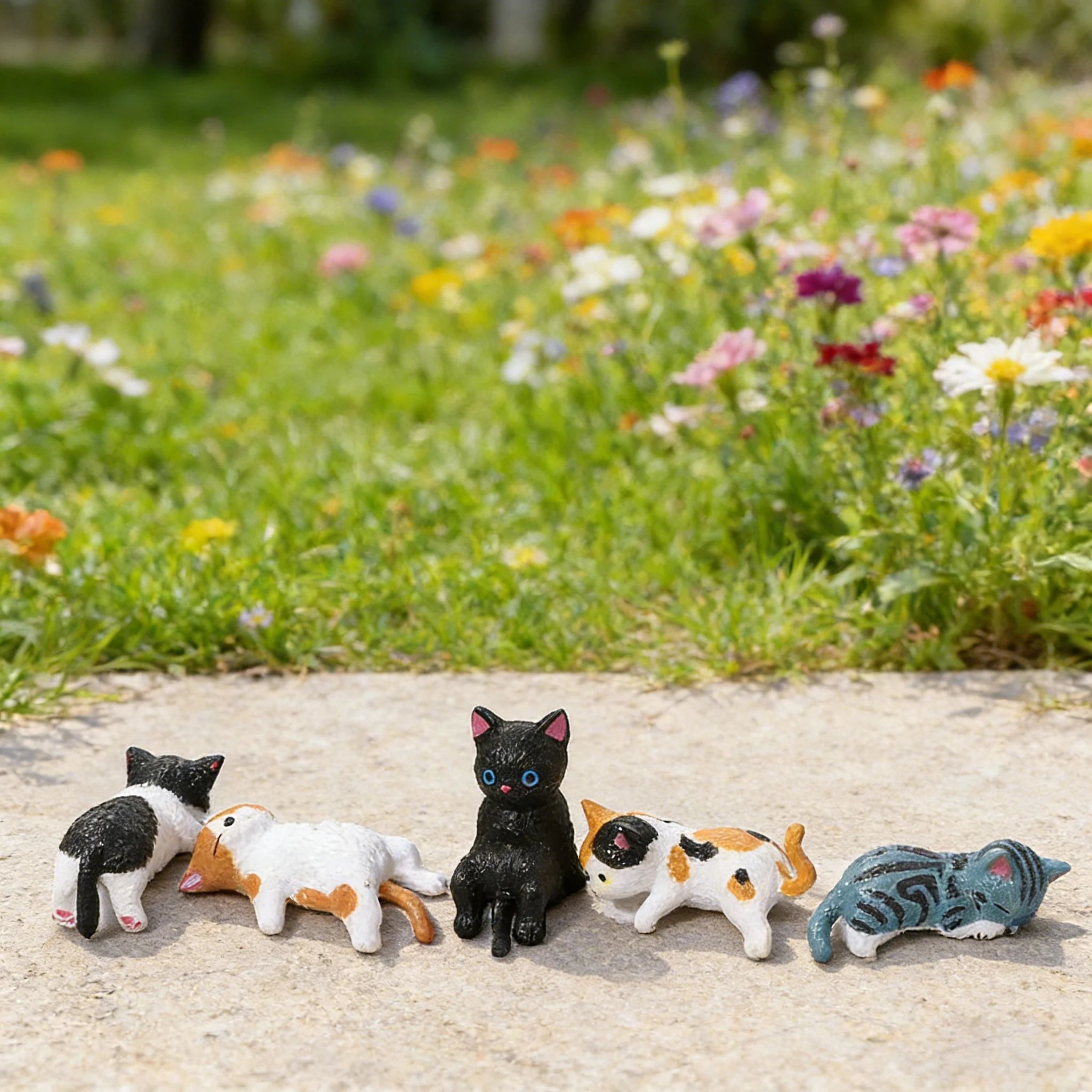 5Pack Kawaii Healing Cat Screen Sitter Figurines  Cute Monitor Desk Companion Decor 4