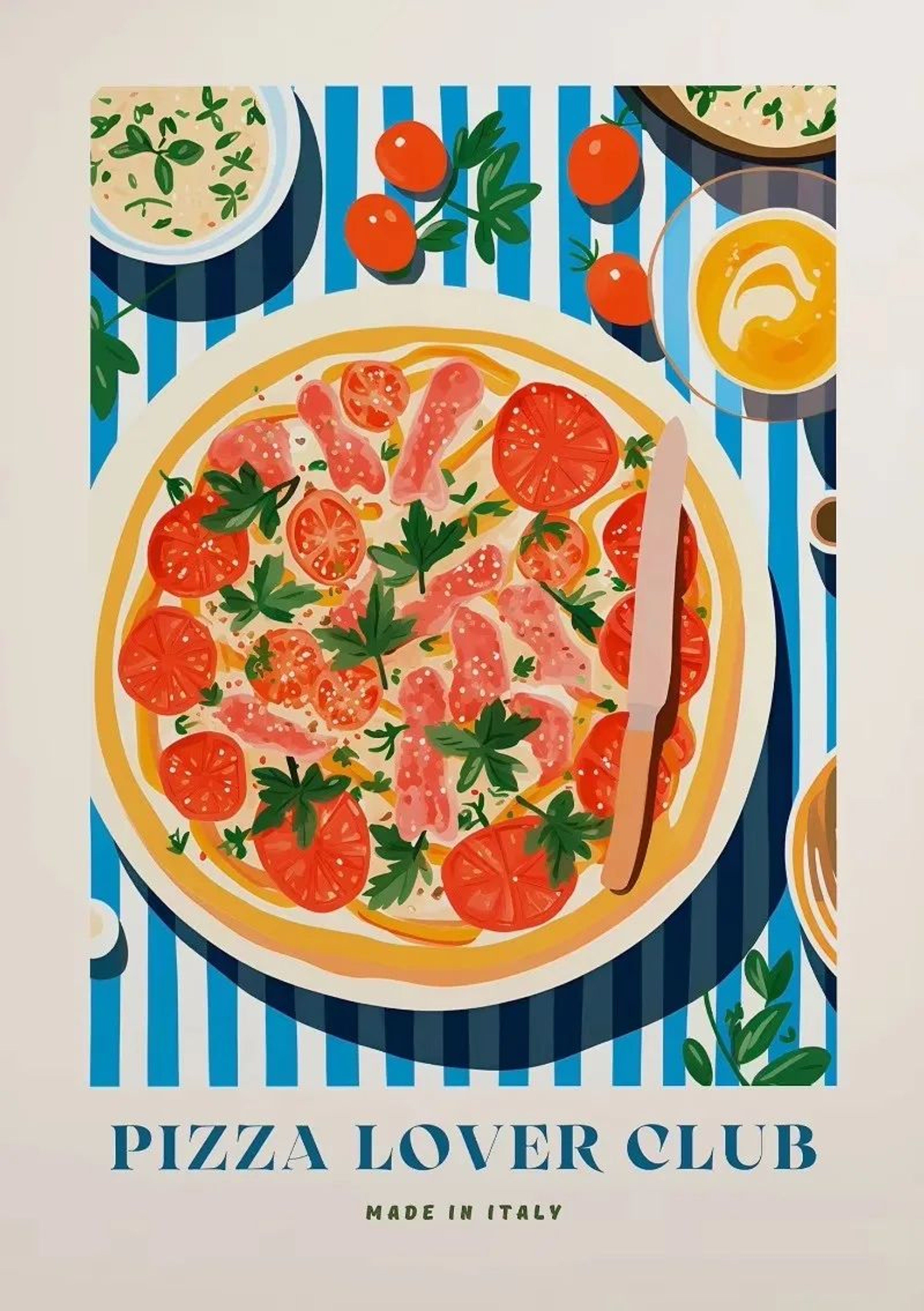 Aperol Spritz Cocktail Canvas Wall Art  Italian Pizza Wine  Negroni Kitchen Poster 7