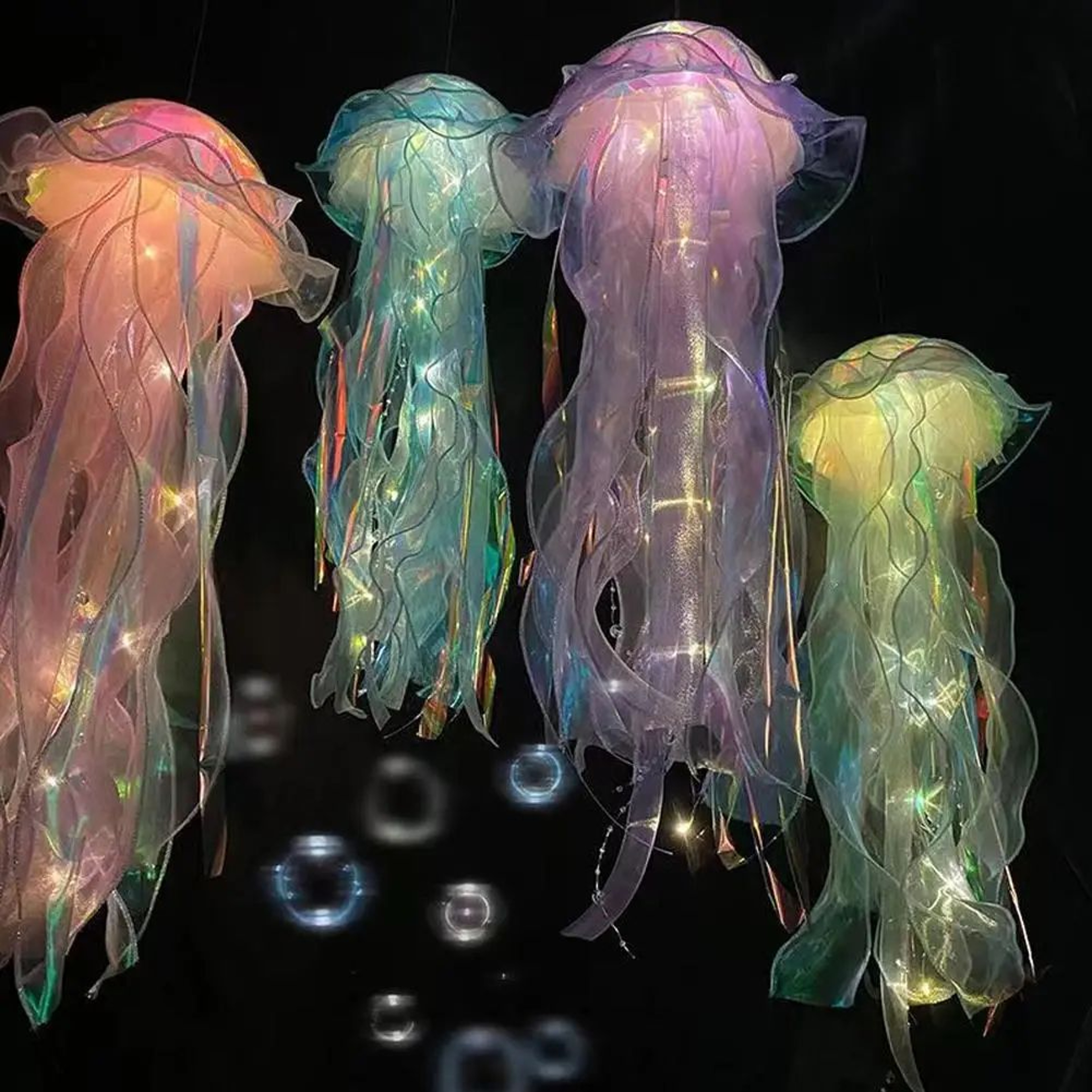 DIY Jellyfish Night Light  Portable Ocean LED Hanging Lamp For Bedroom  Party Decor 1