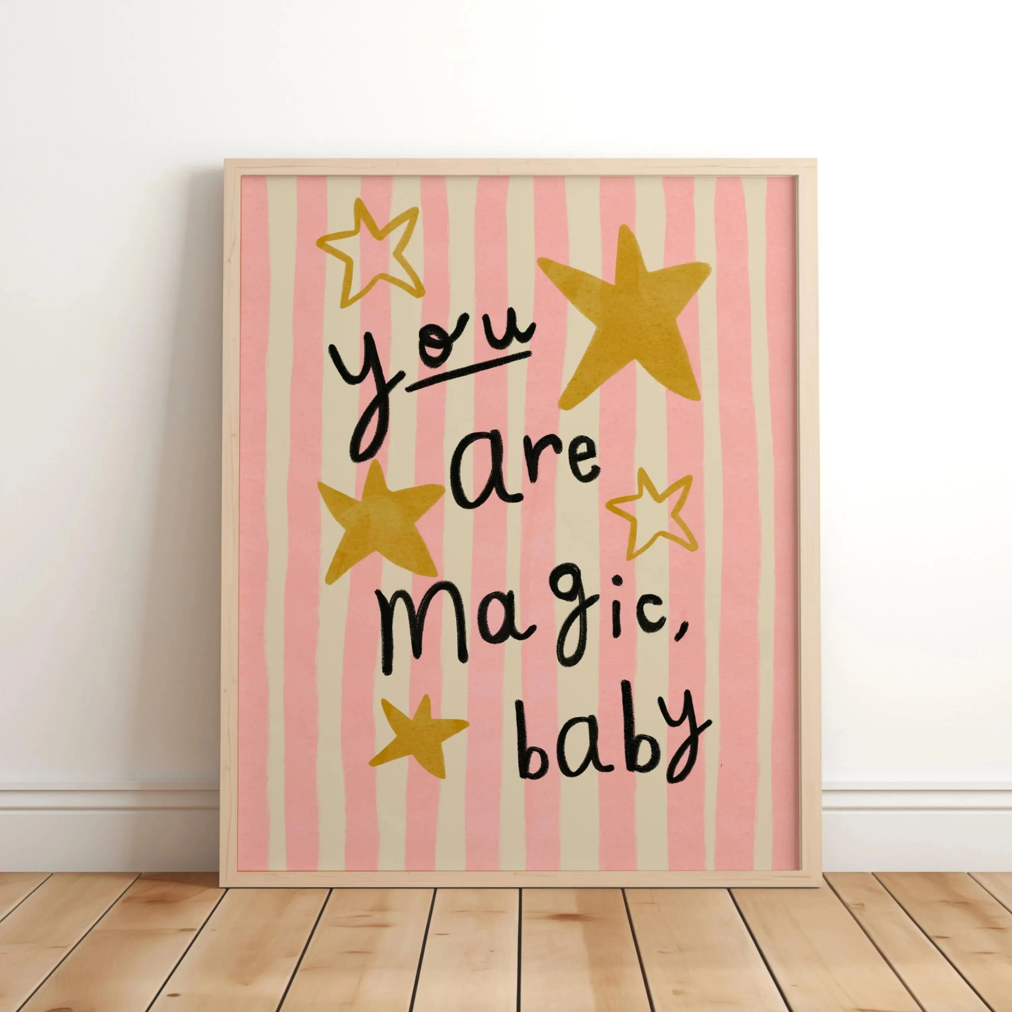 Believe In Magic Unicorn Nursery Wall Art  Inspirational Canvas Print For Kids Bedroom  Playroom De