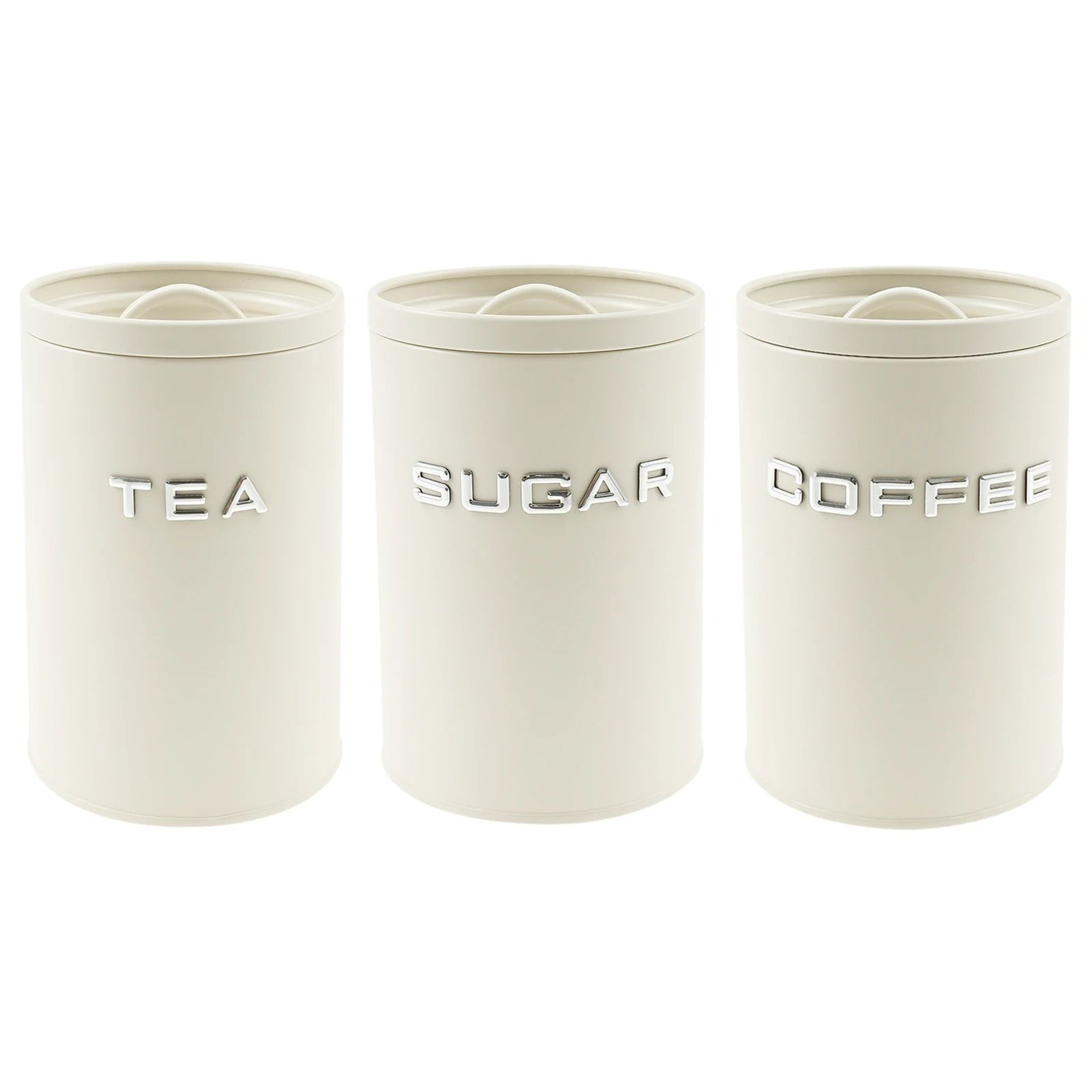 3 Pcs Airtight Coffee Tea Sugar Canisters  Vintage Galvanized Iron Kitchen Storage Jars With Lids 9