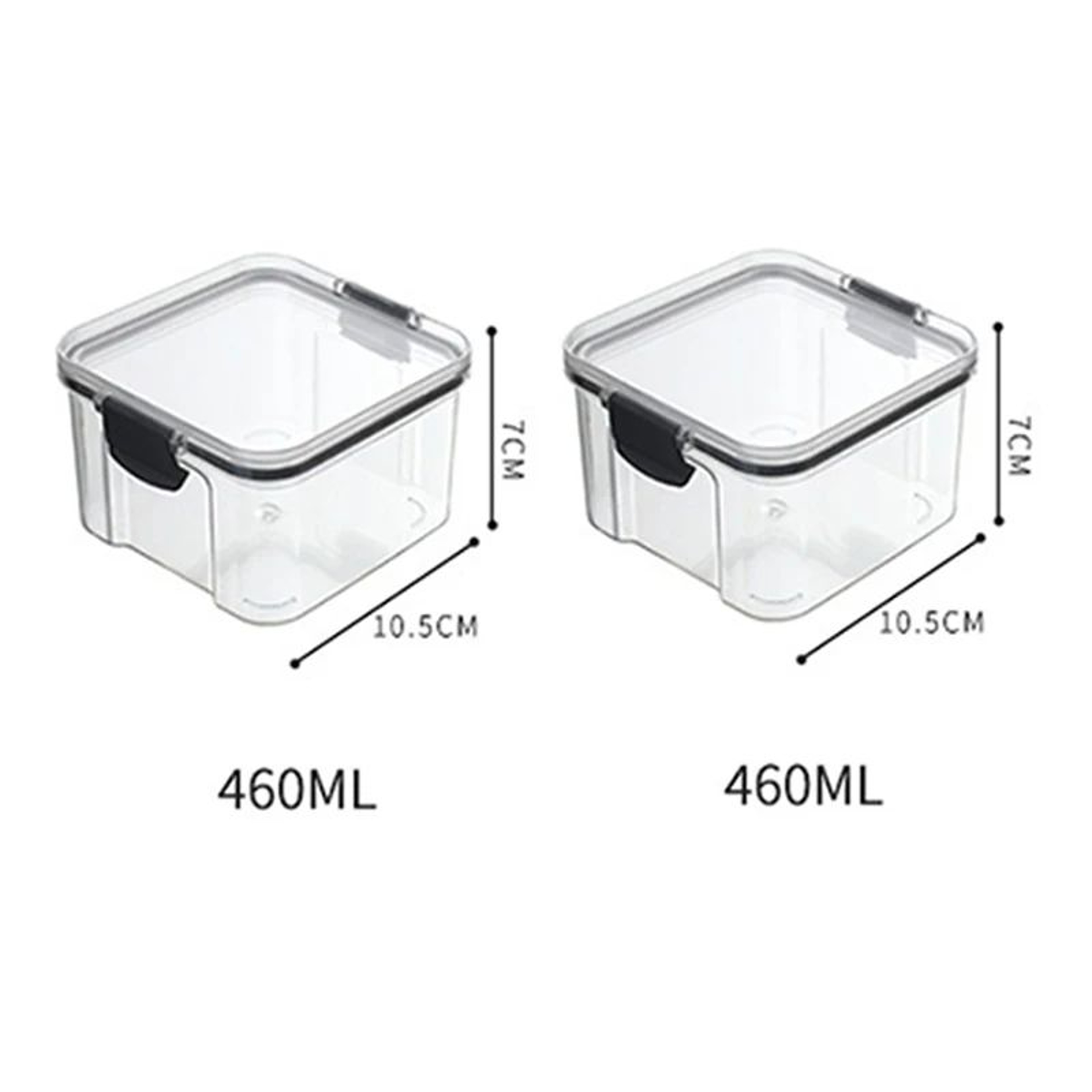 5 Pcs Airtight Food Storage Jar Set  Transparent Stackable Kitchen Organizer Containers 6