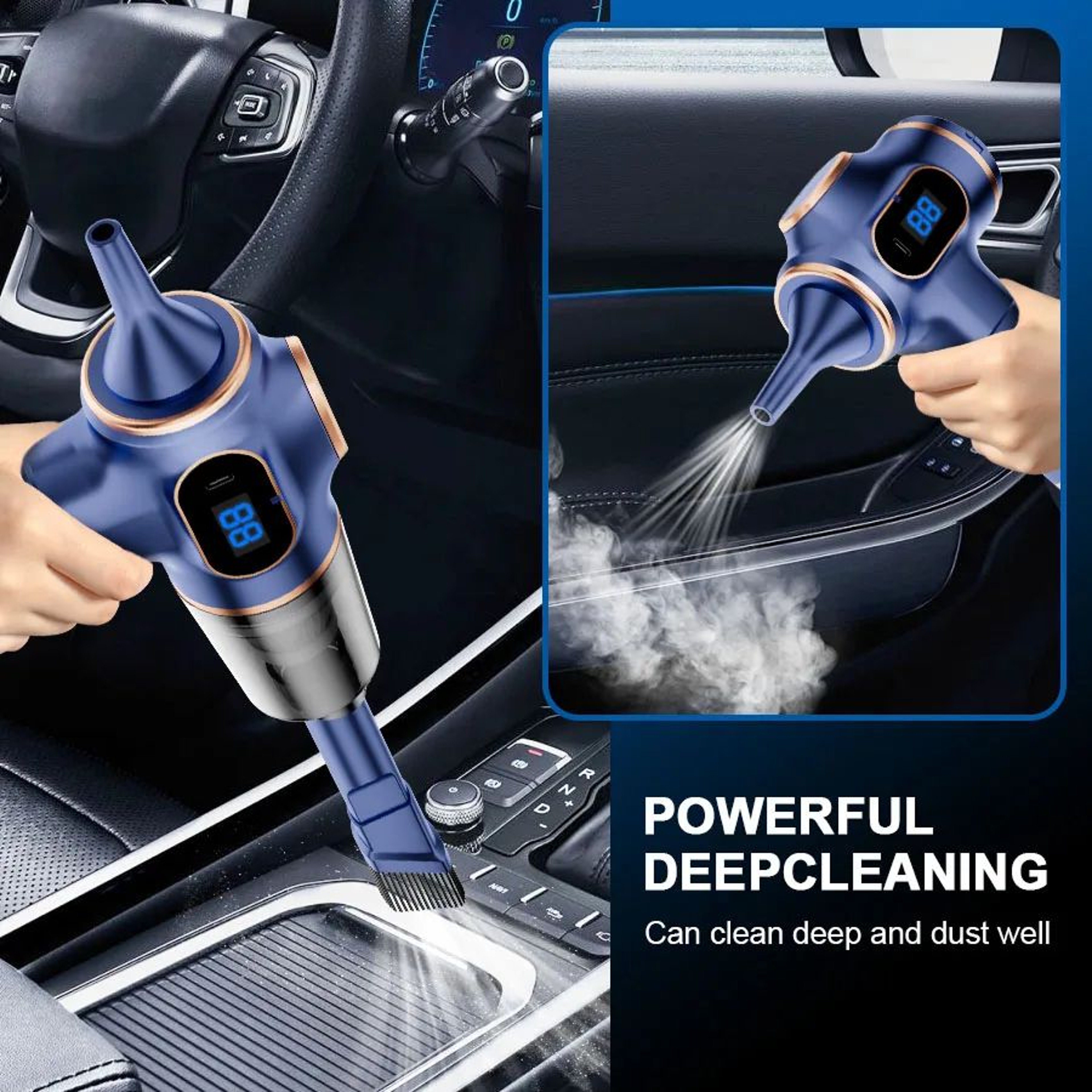 Wireless Mini Car Vacuum Cleaner  HighPower Portable Handheld Carpet  Sofa Cleaner 3