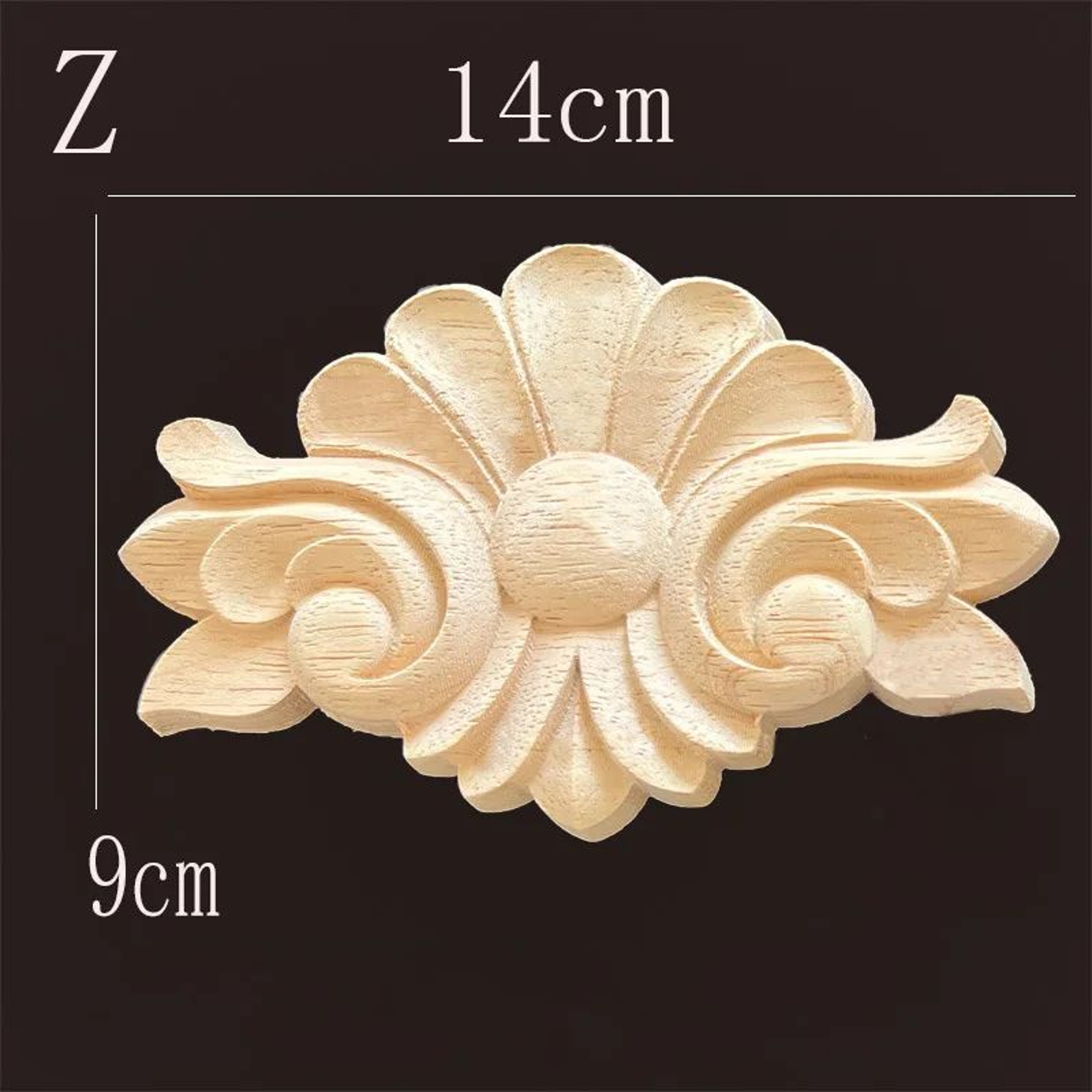 Natural Wood Carved Applique Onlays  Antique Furniture Moulding Decor 23