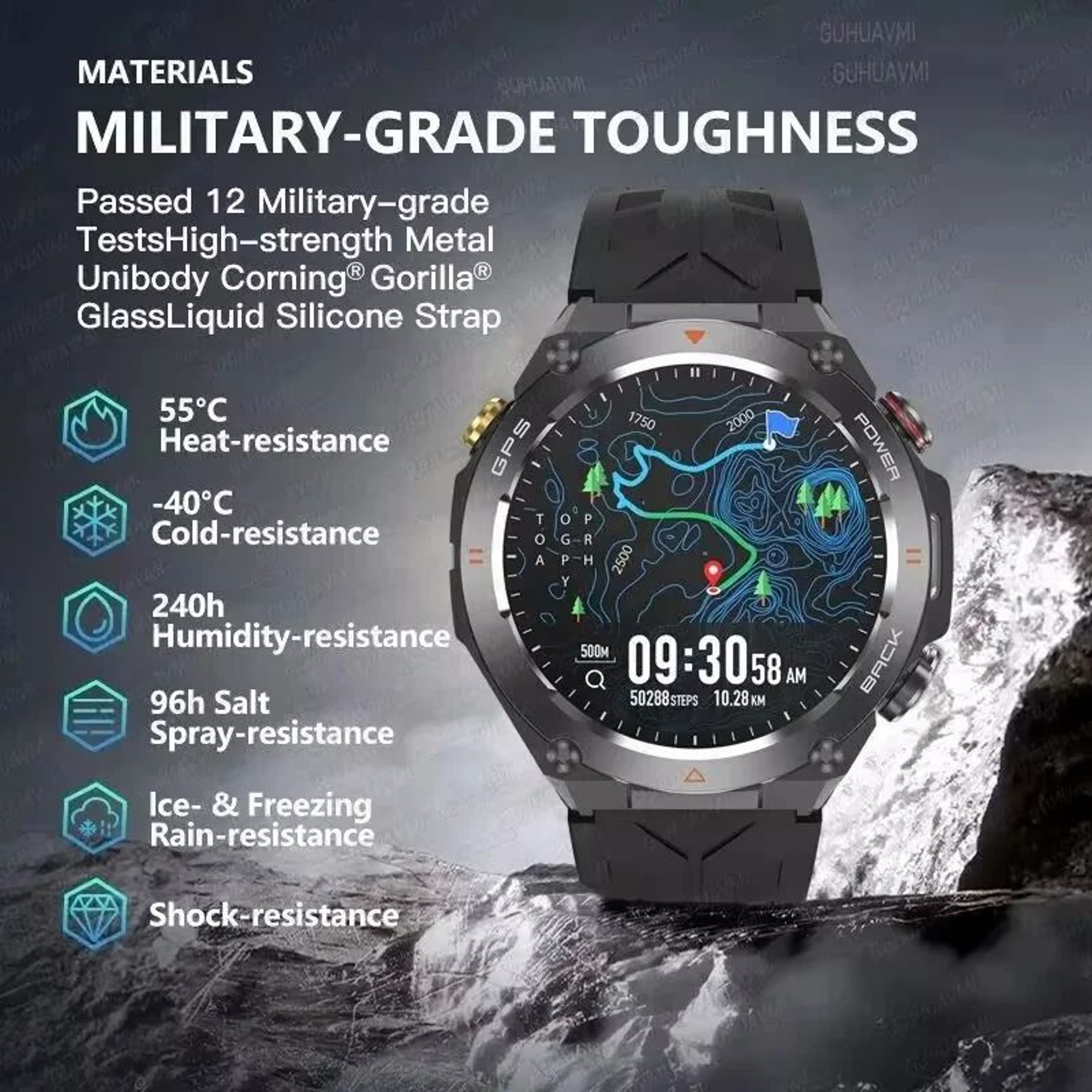 2025 AMOLED GPS Smart Watch  Bluetooth Call Waterproof Fitness Tracker For Men  Women 4