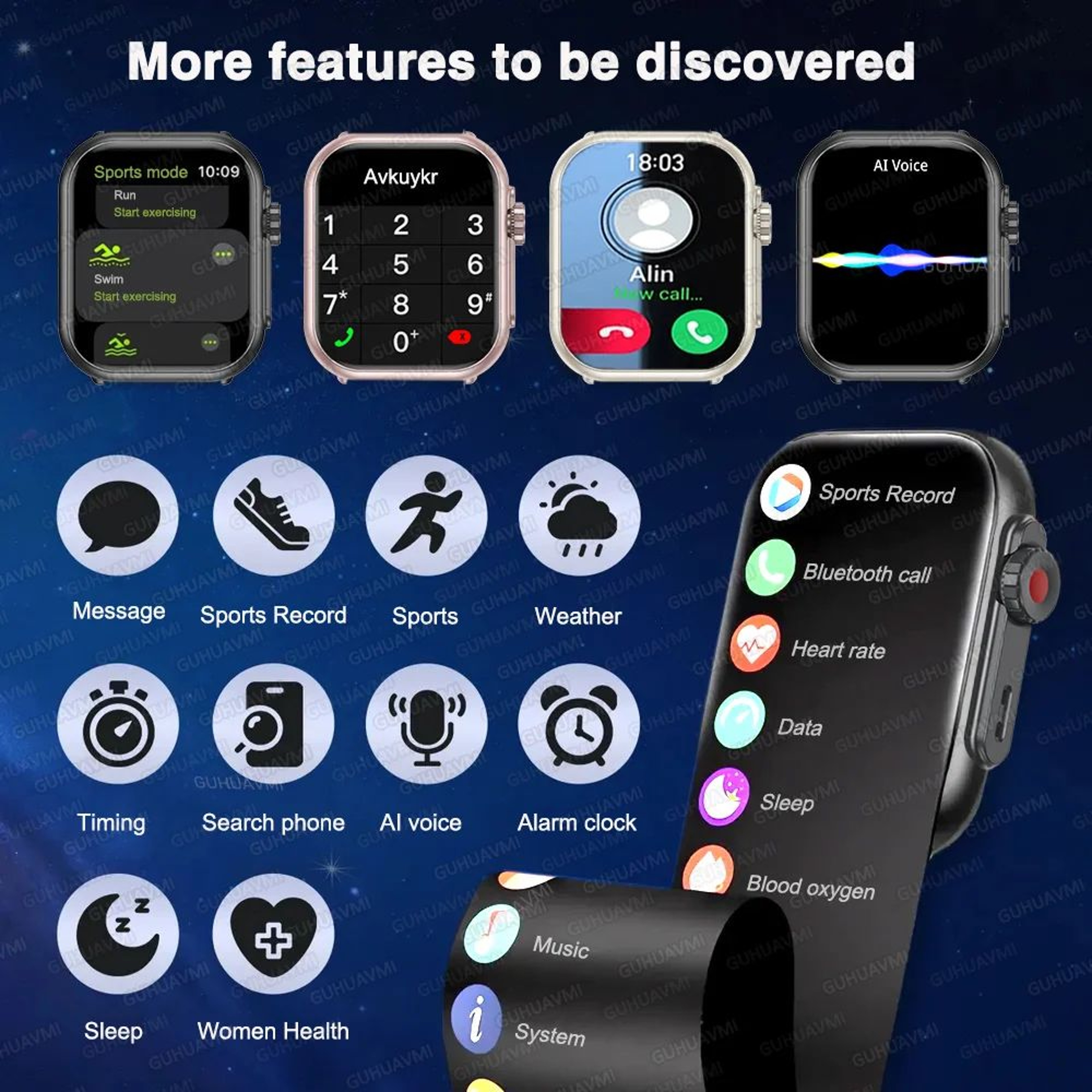 Ultra 2 SE AMOLED Smart Watch  GPS Bluetooth Call Waterproof Fitness Tracker For Men  Women 1