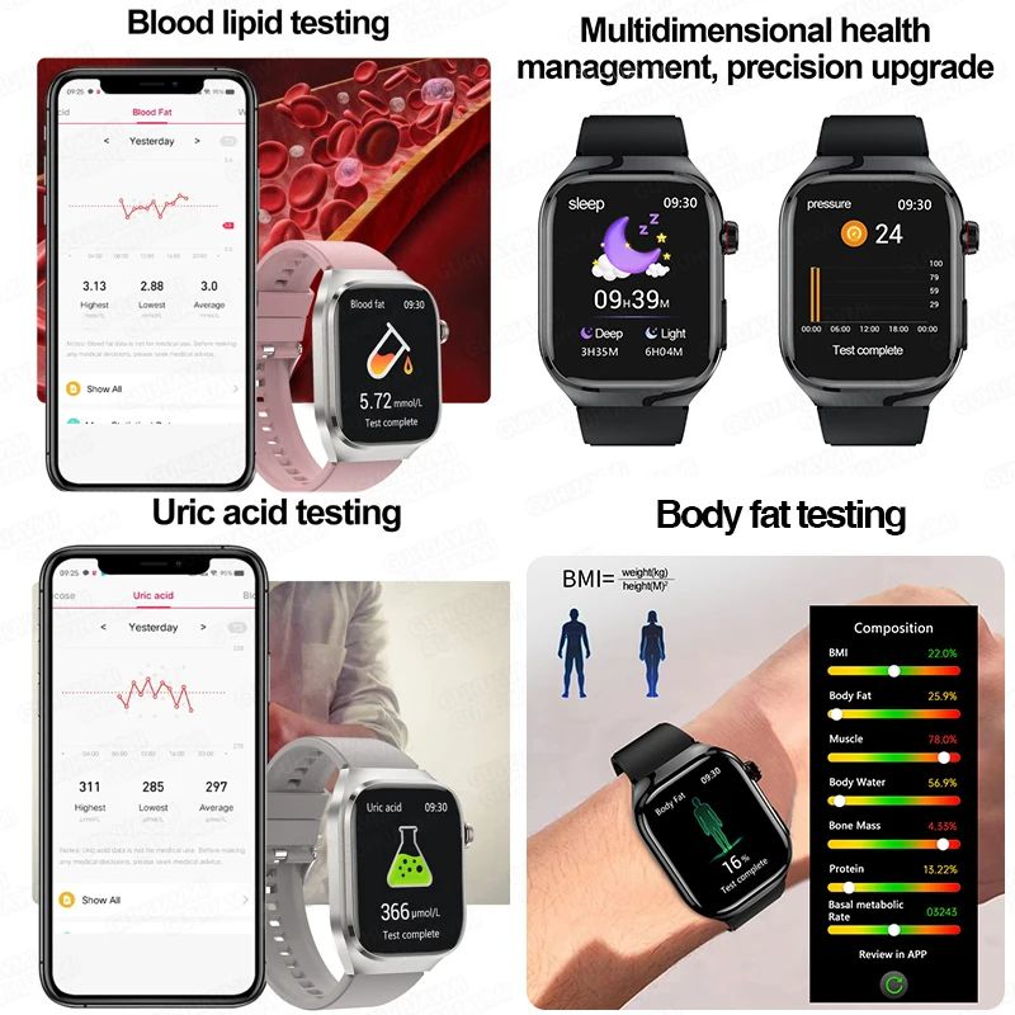 2025 Health Smart Watch  AMOLED Bluetooth Call Fitness Tracker With ECG  Wellness Monitoring 2