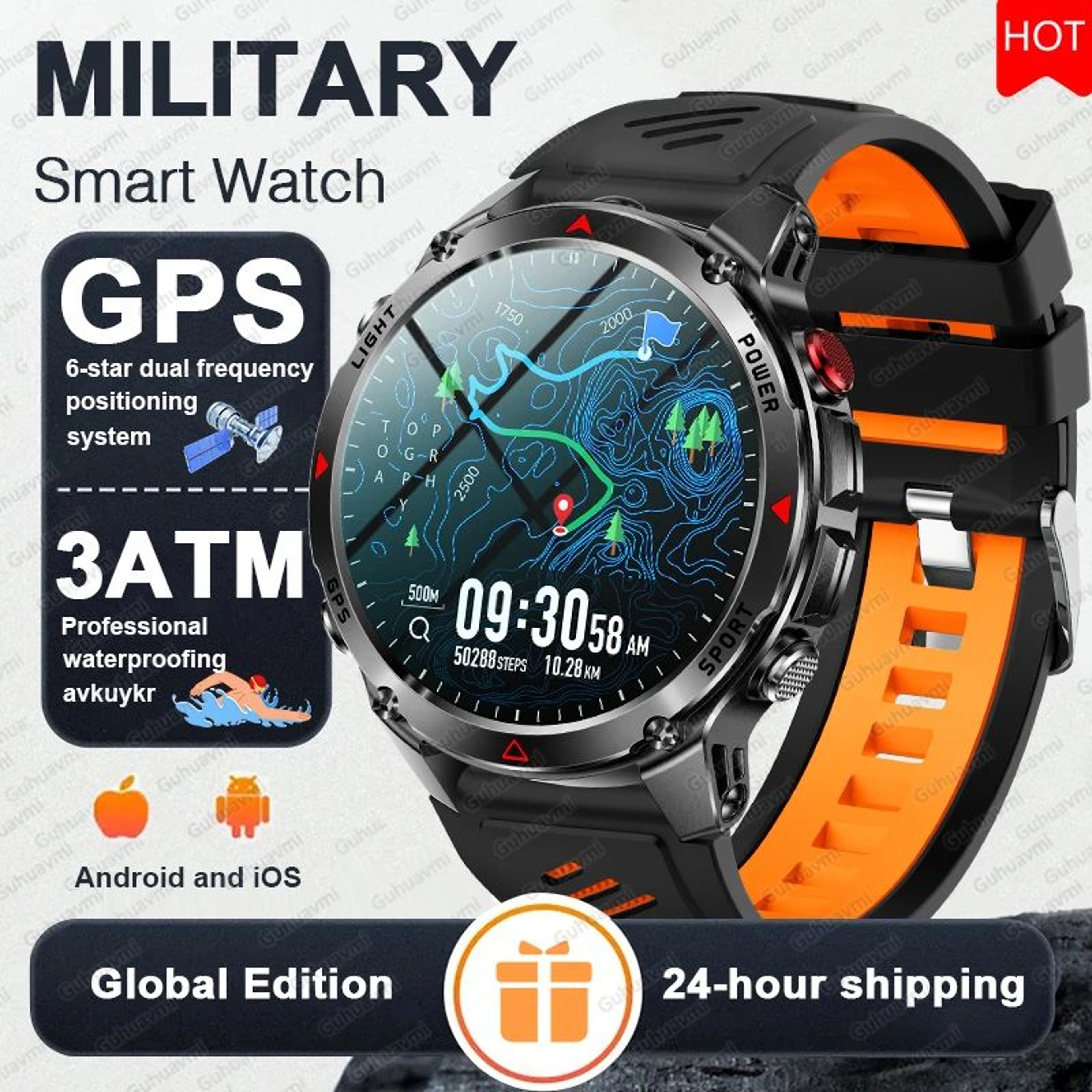 2025 GPS Navigation AMOLED Smart Watch  Bluetooth Call Waterproof Fitness Tracker For Men  Women 0