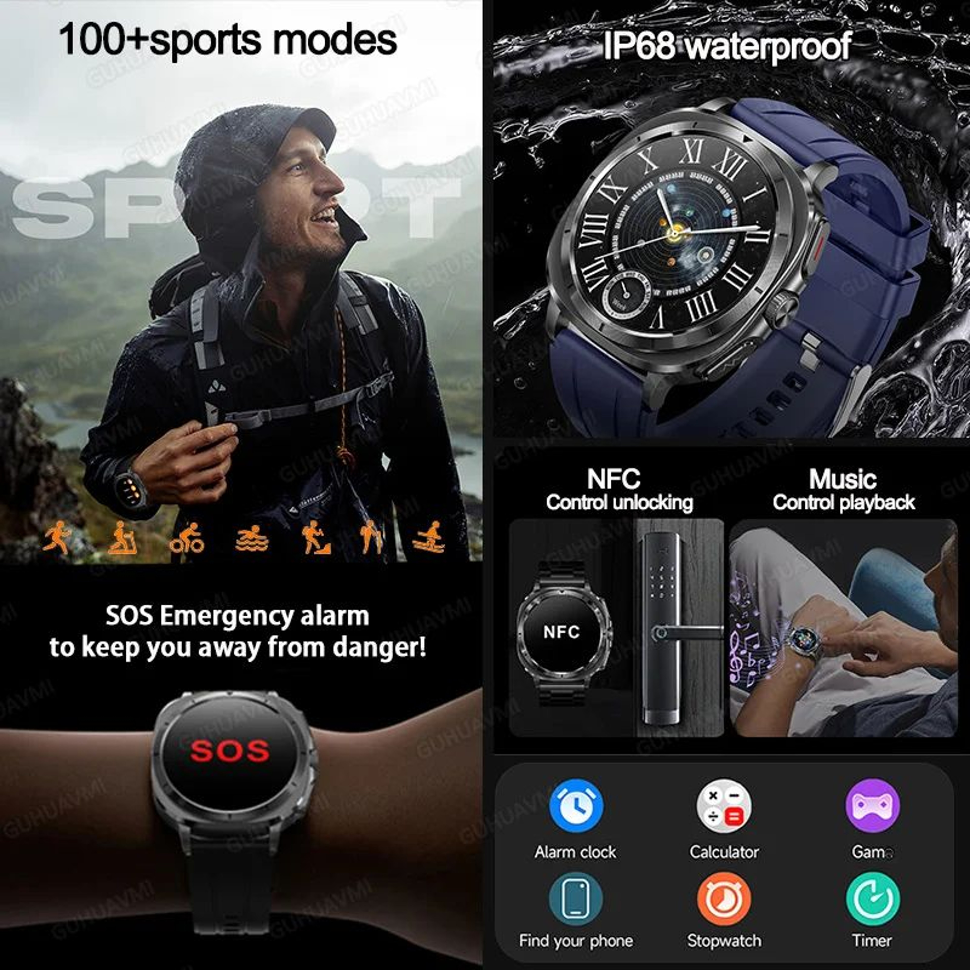 2025 ECG Health Smart Watch  AMOLED Bluetooth Call Fitness Tracker With Body Analysis 5