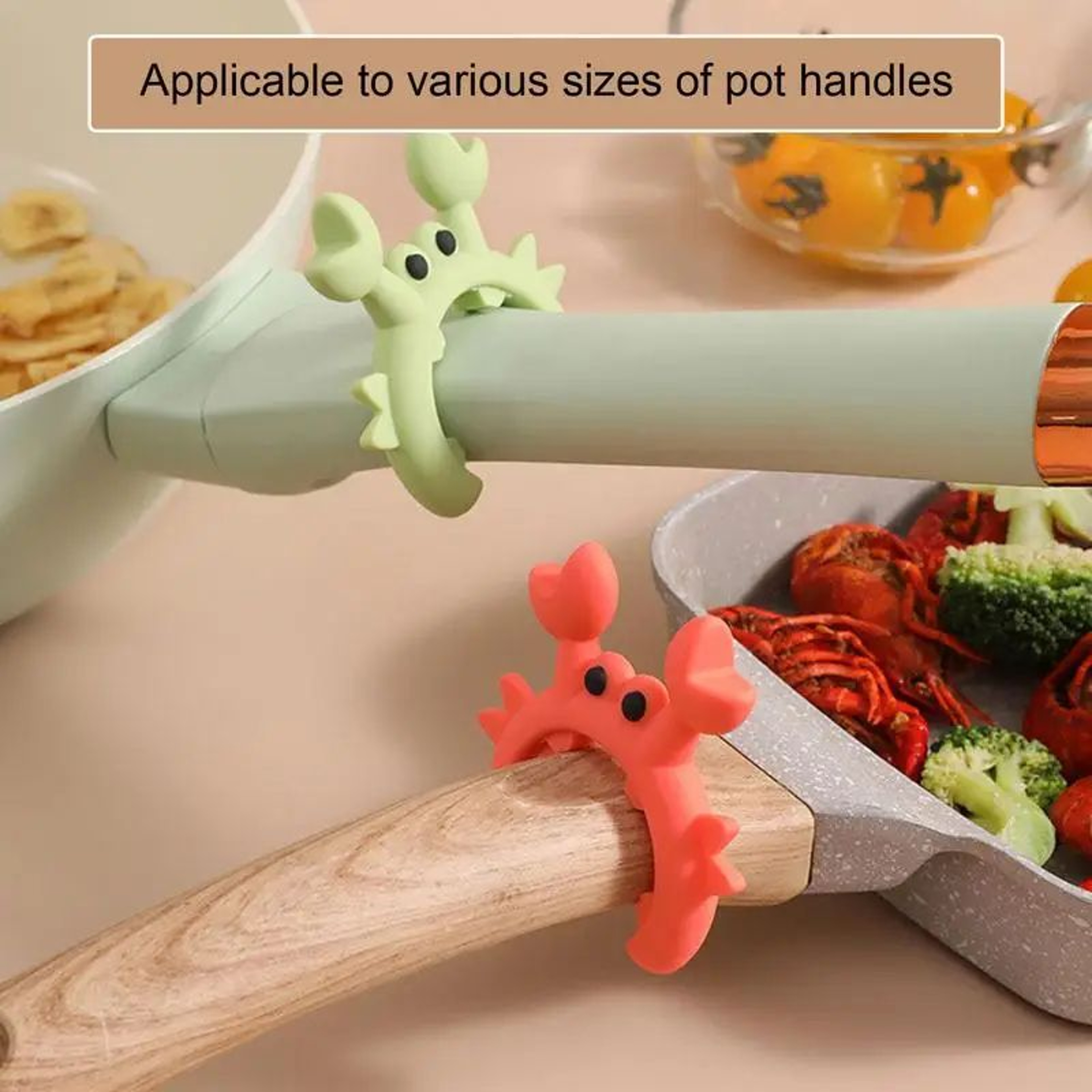 Crab Shaped Silicone Utensil Rest  Heat Resistant Spoon  Spatula Holder For Pots 1