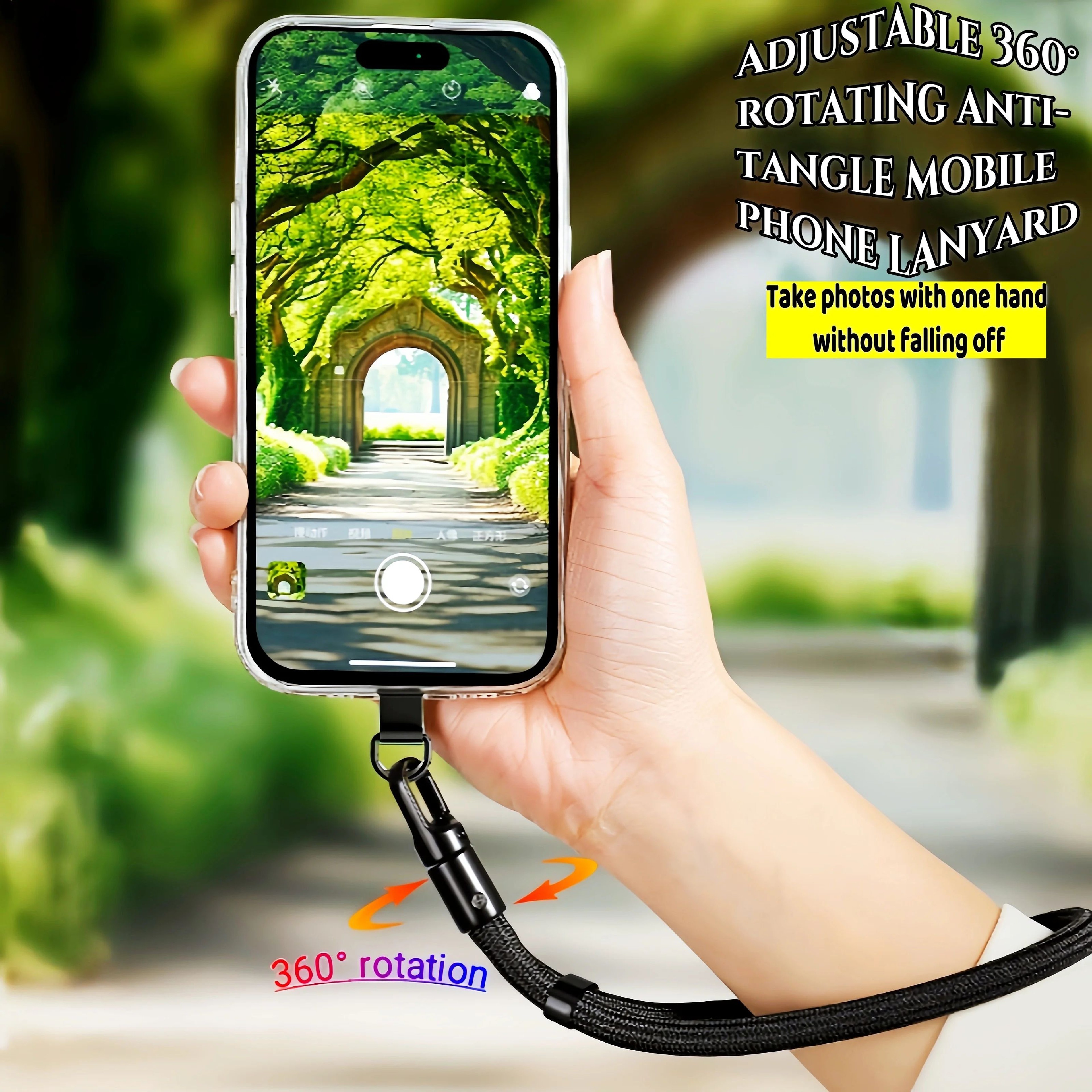 Adjustable Phone Lanyard Strap  Crossbody Neck  Wrist Holder Clip For All Phone Cases 3