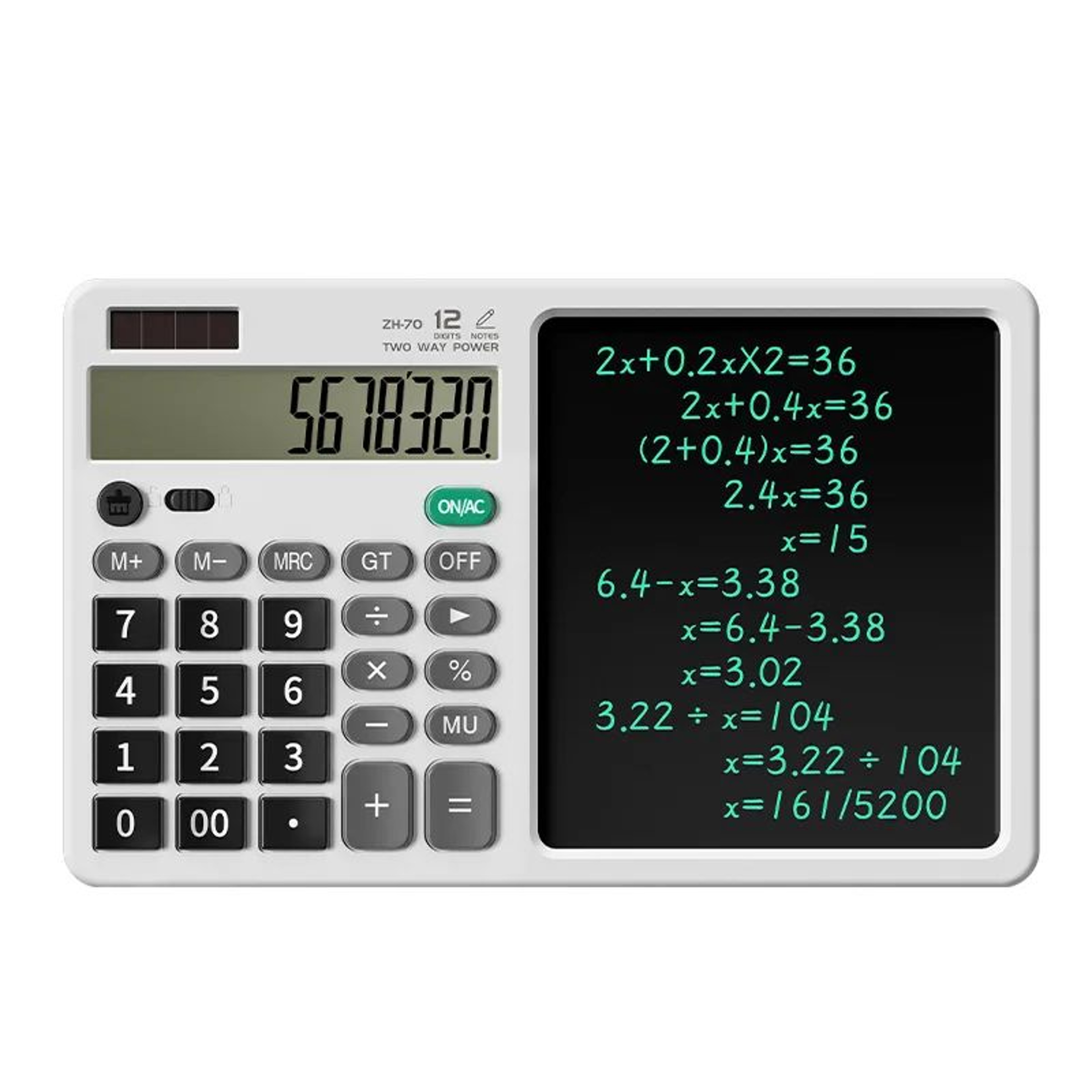 Calculator Writing Tablet  12 Digit Scientific Calculator  LCD Drawing Memo Pad With Stylus 7