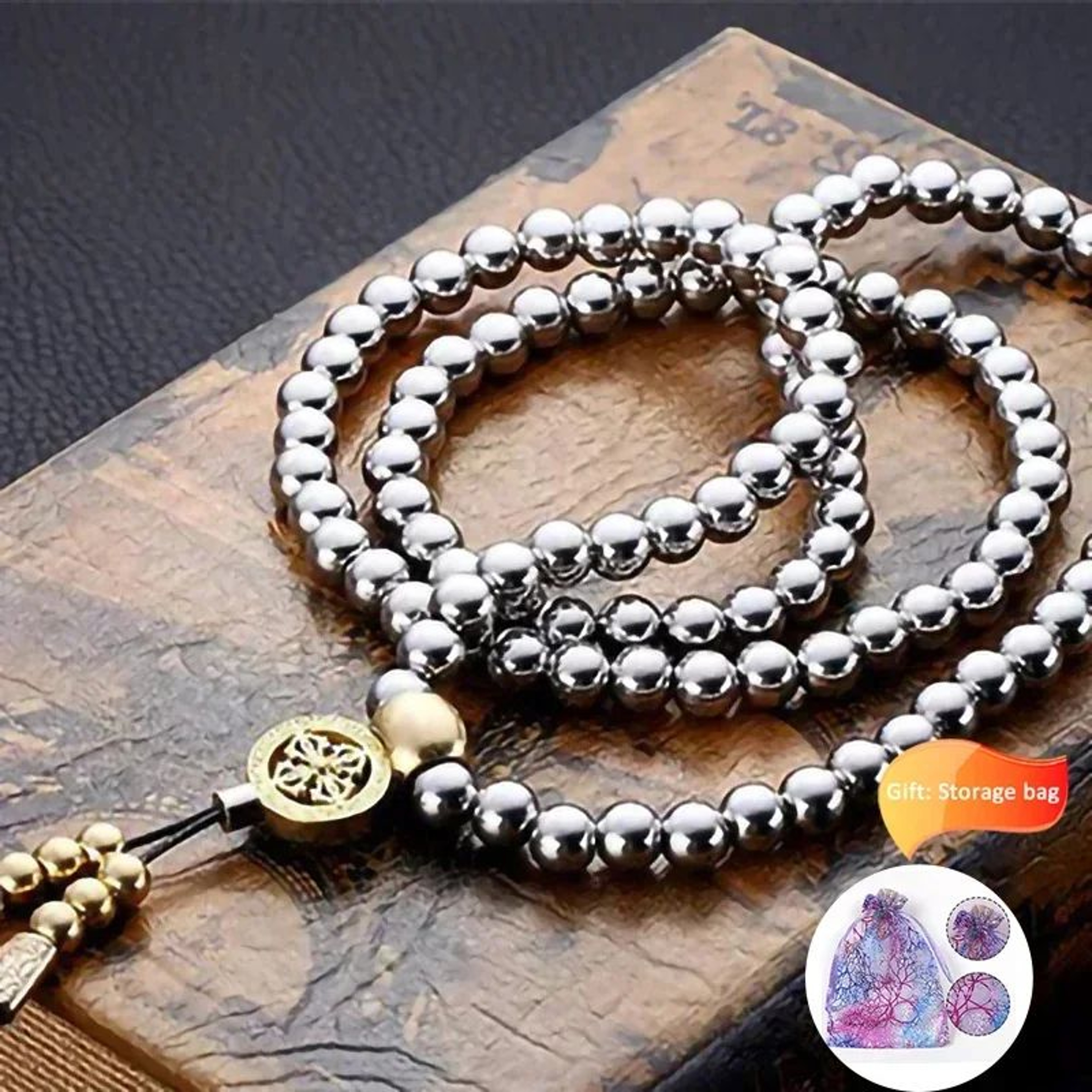 Stainless Steel Buddha Bead Necklace  Titanium Style EDC Fashion Chain Outdoor Accessory 10