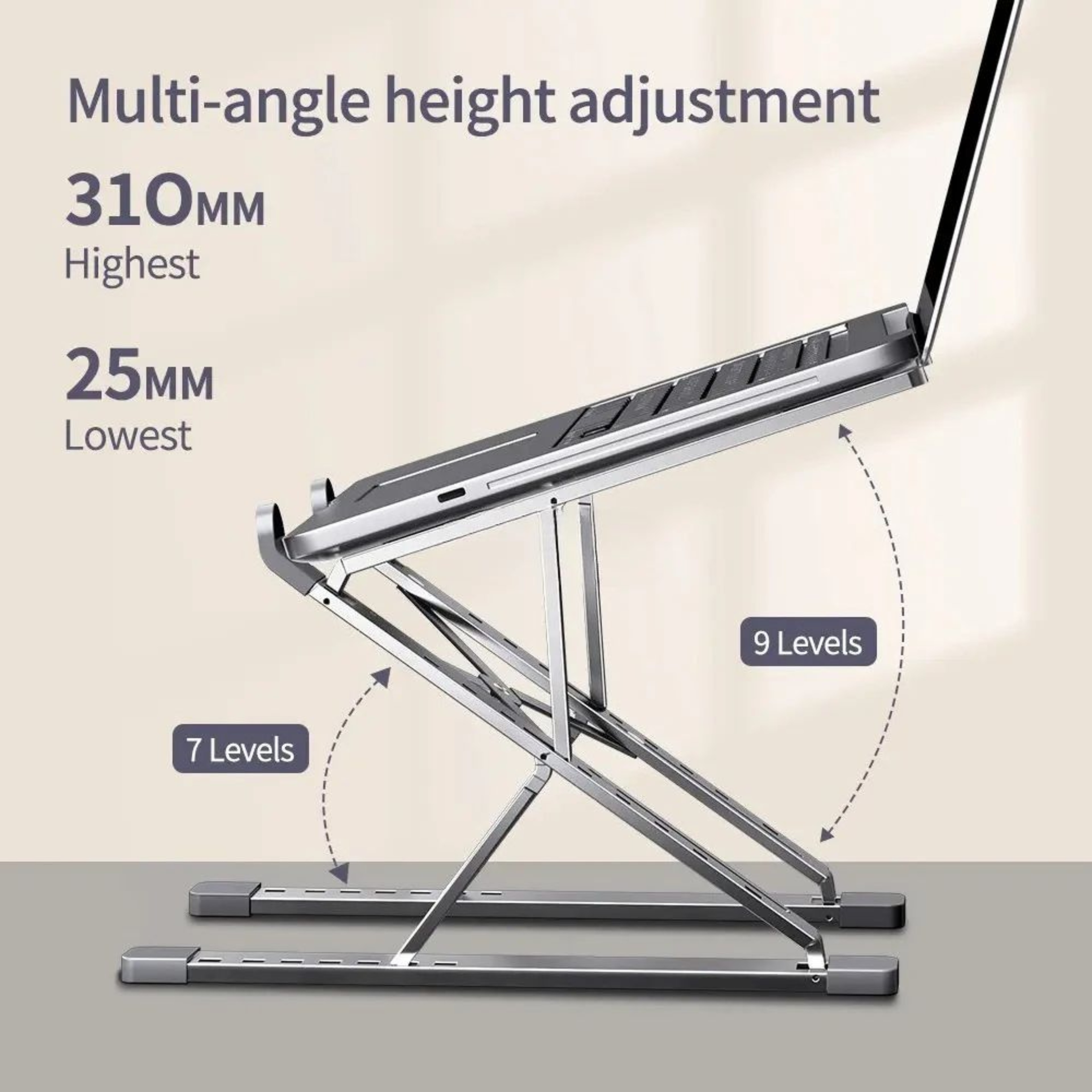 Adjustable Aluminum Laptop Stand  Foldable Cooling Notebook Holder For MacBook  Laptops 5