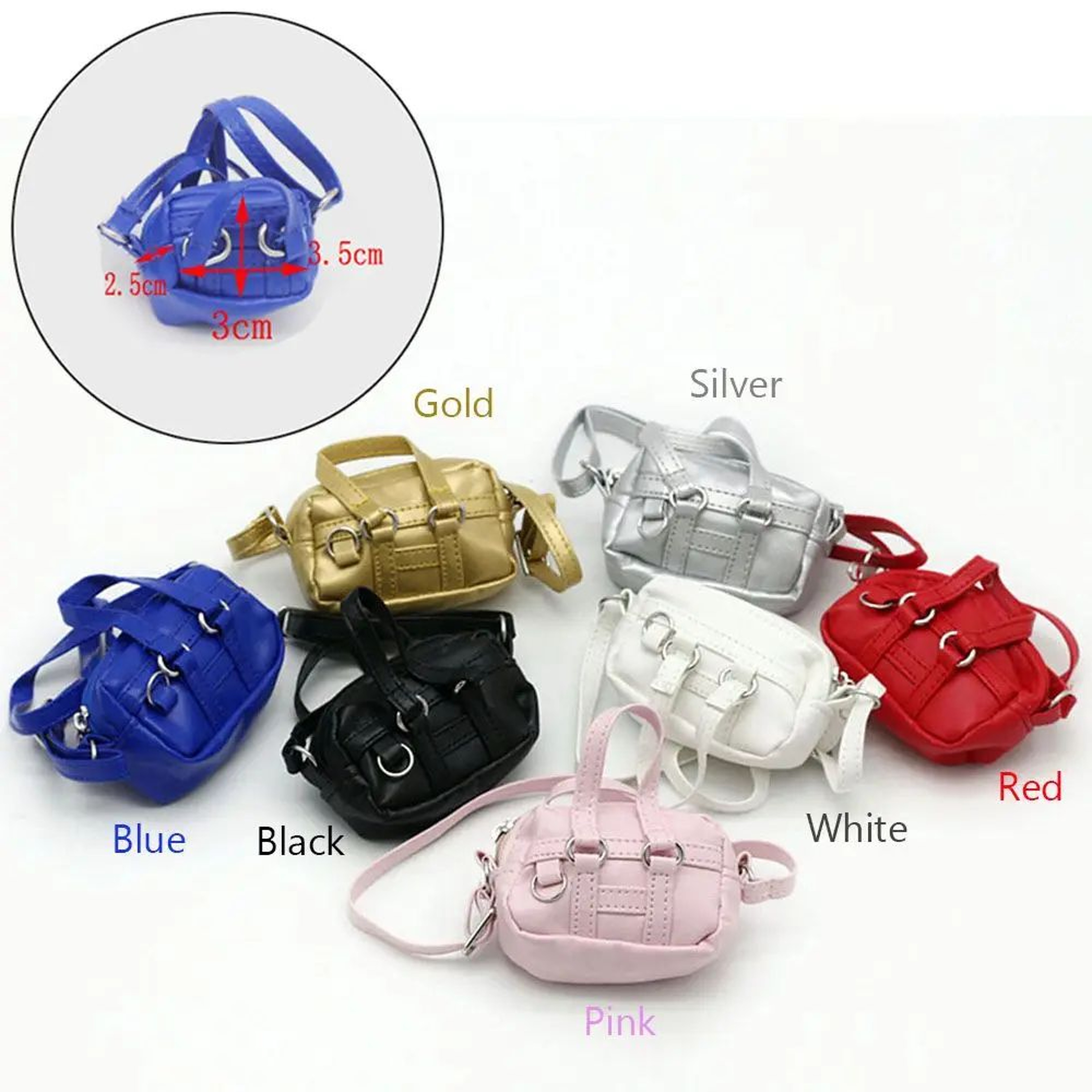 Mini Doll Crossbody Handbag  Cute Shoulder Bag Accessory For 16  18 BJD Dolls 5