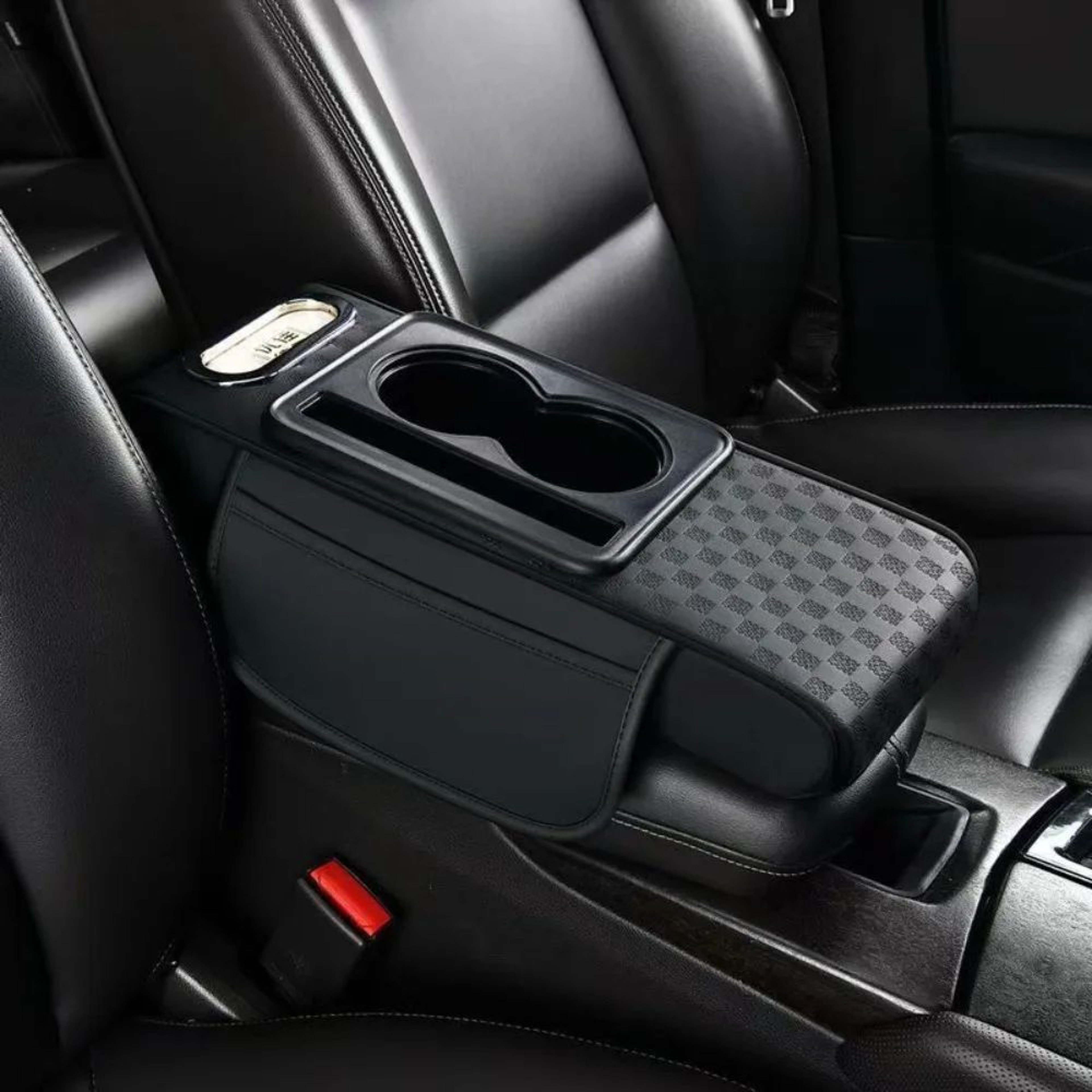 Universal Car Center Console Armrest Cushion  PU Leather Height Increasing Armrest Pad With Cup Hol 12