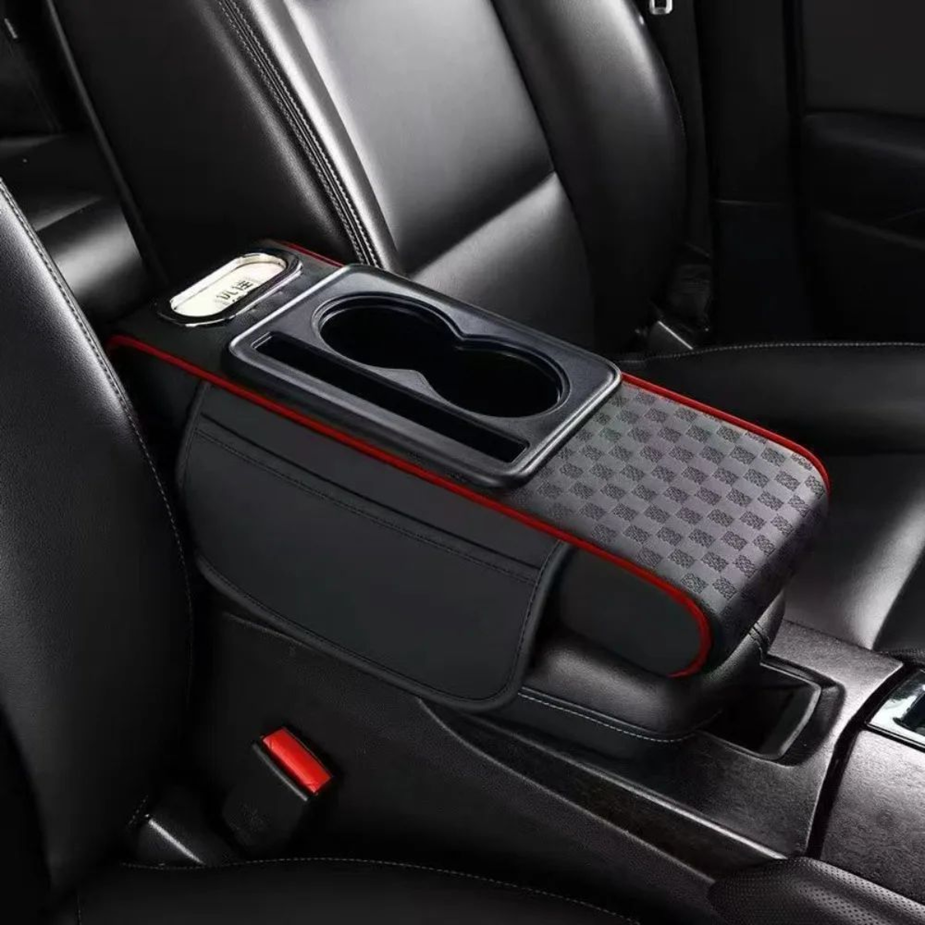 Universal Car Center Console Armrest Cushion  PU Leather Height Increasing Armrest Pad With Cup Hol 13