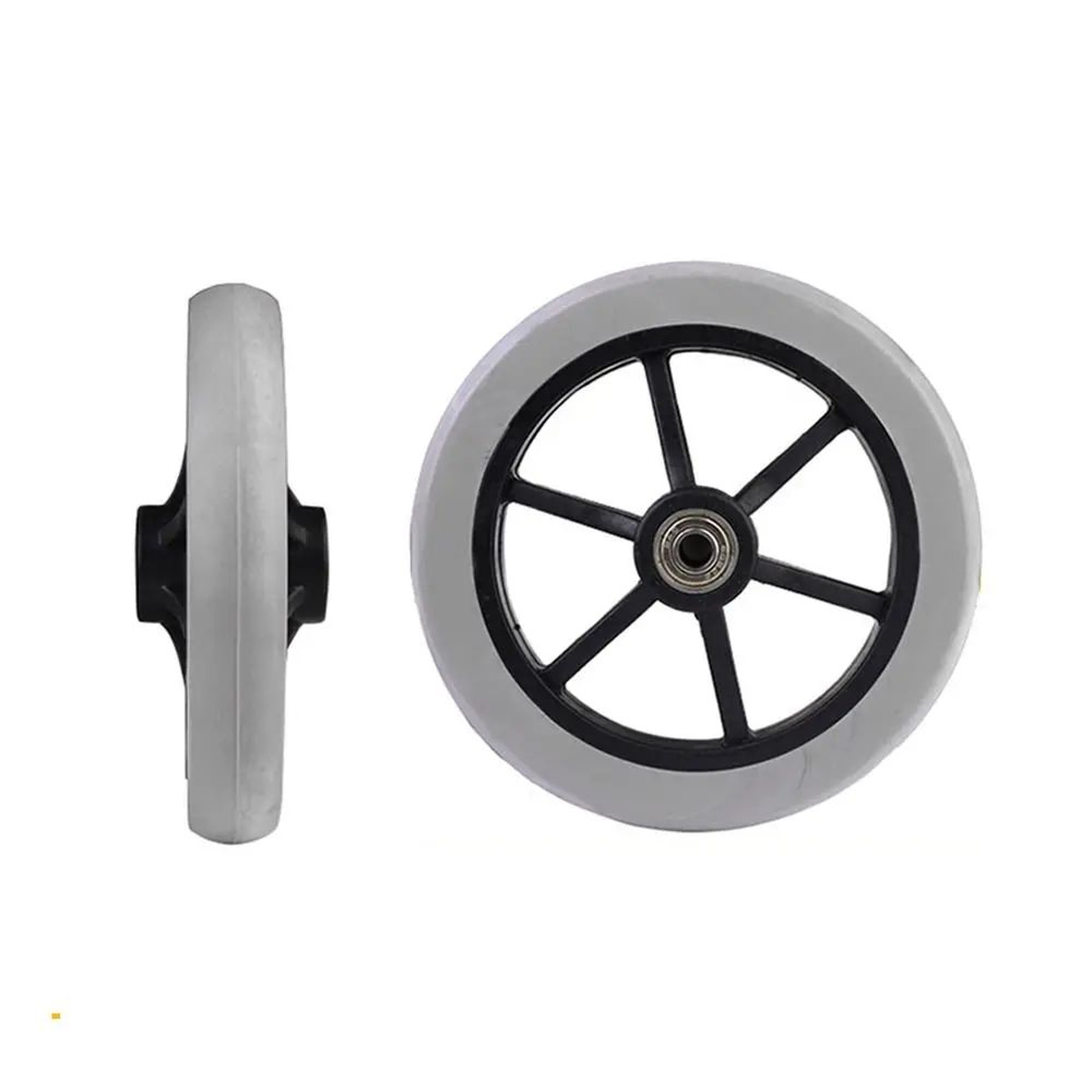 Heavy Duty Wheelchair Front Caster Wheel  Solid Rubber Replacement Tire 9