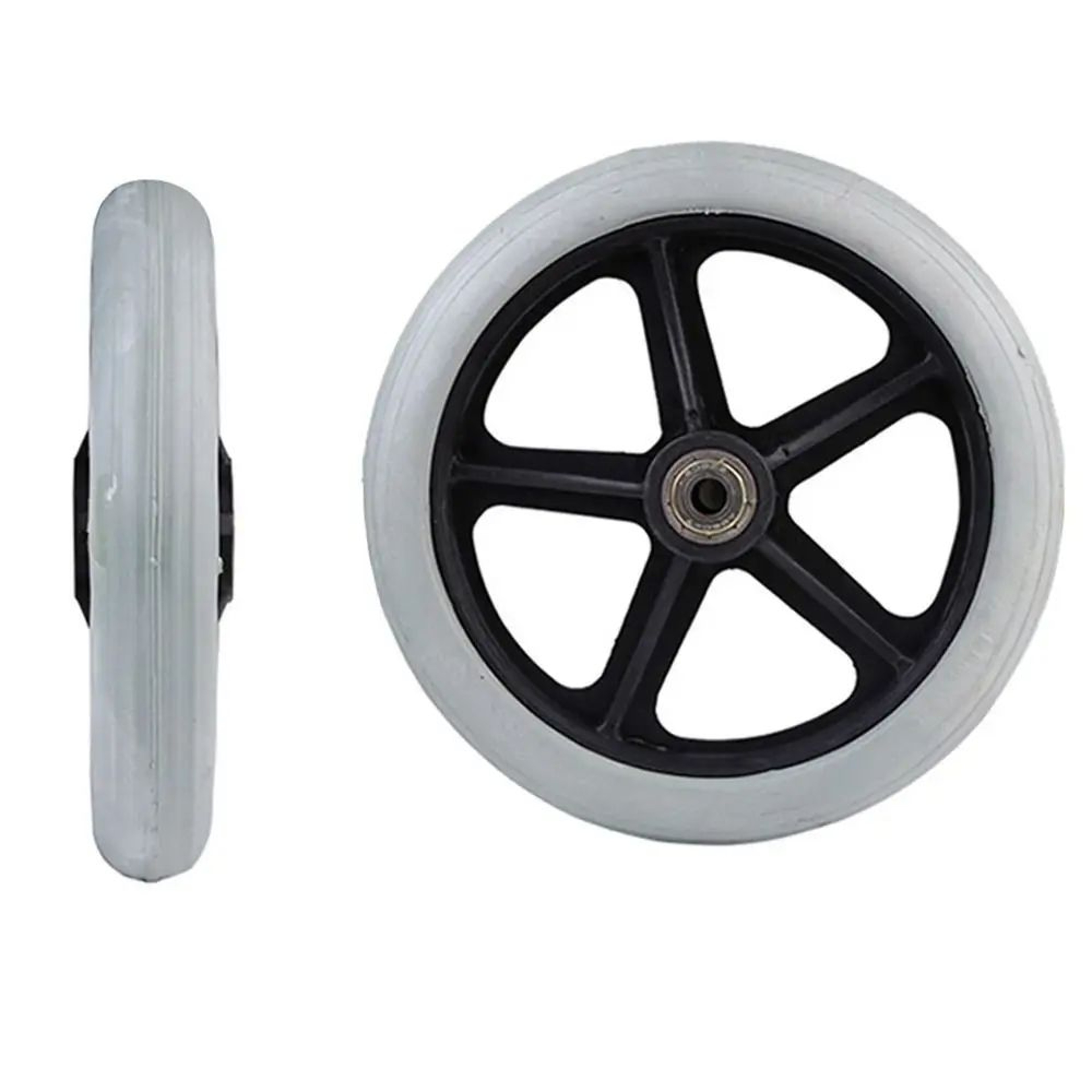 Heavy Duty Wheelchair Front Caster Wheel  Solid Rubber Replacement Tire 13