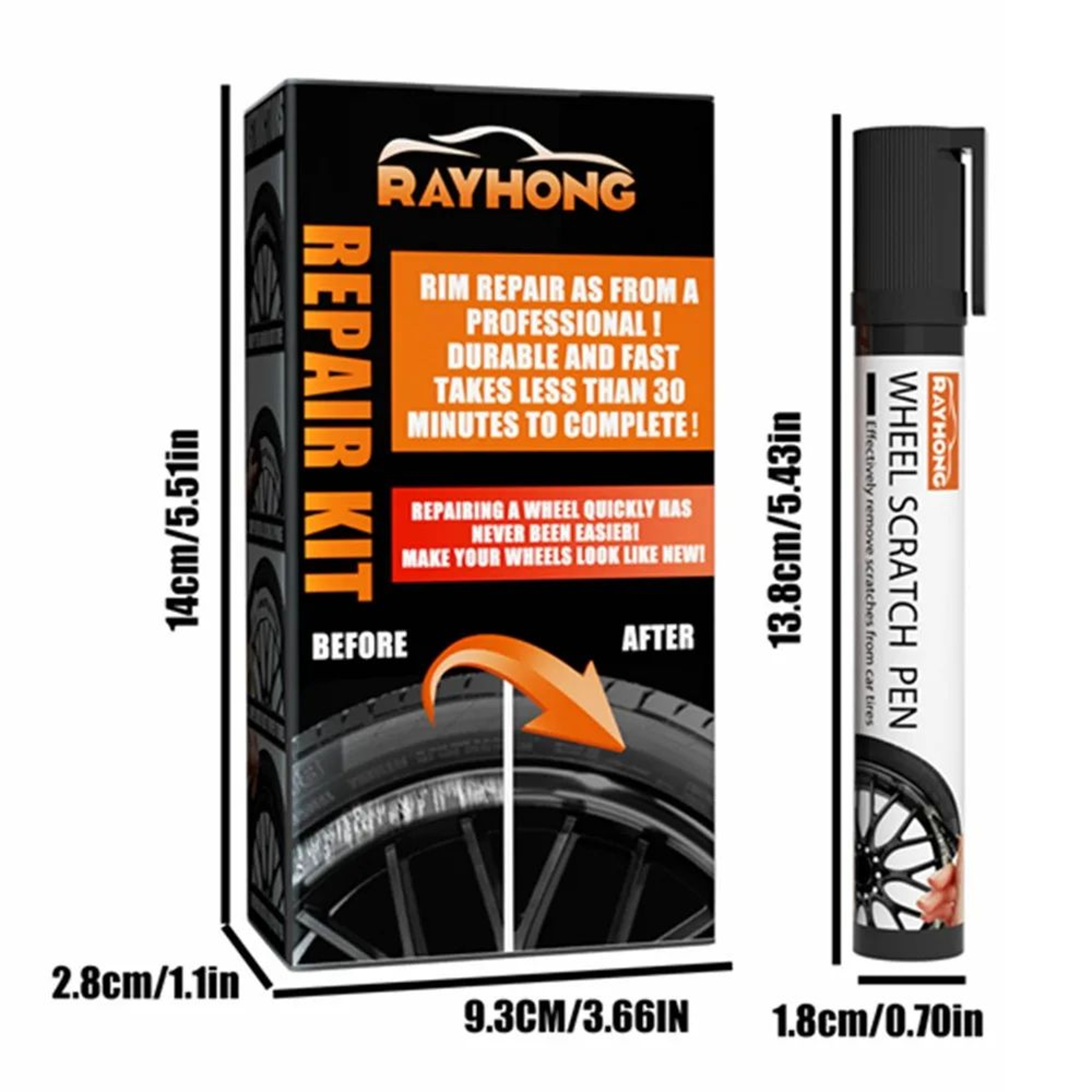 Universal Car Wheel Scratch Repair Pen Kit  DIY Alloy Rim Paint Restoration Tool 5