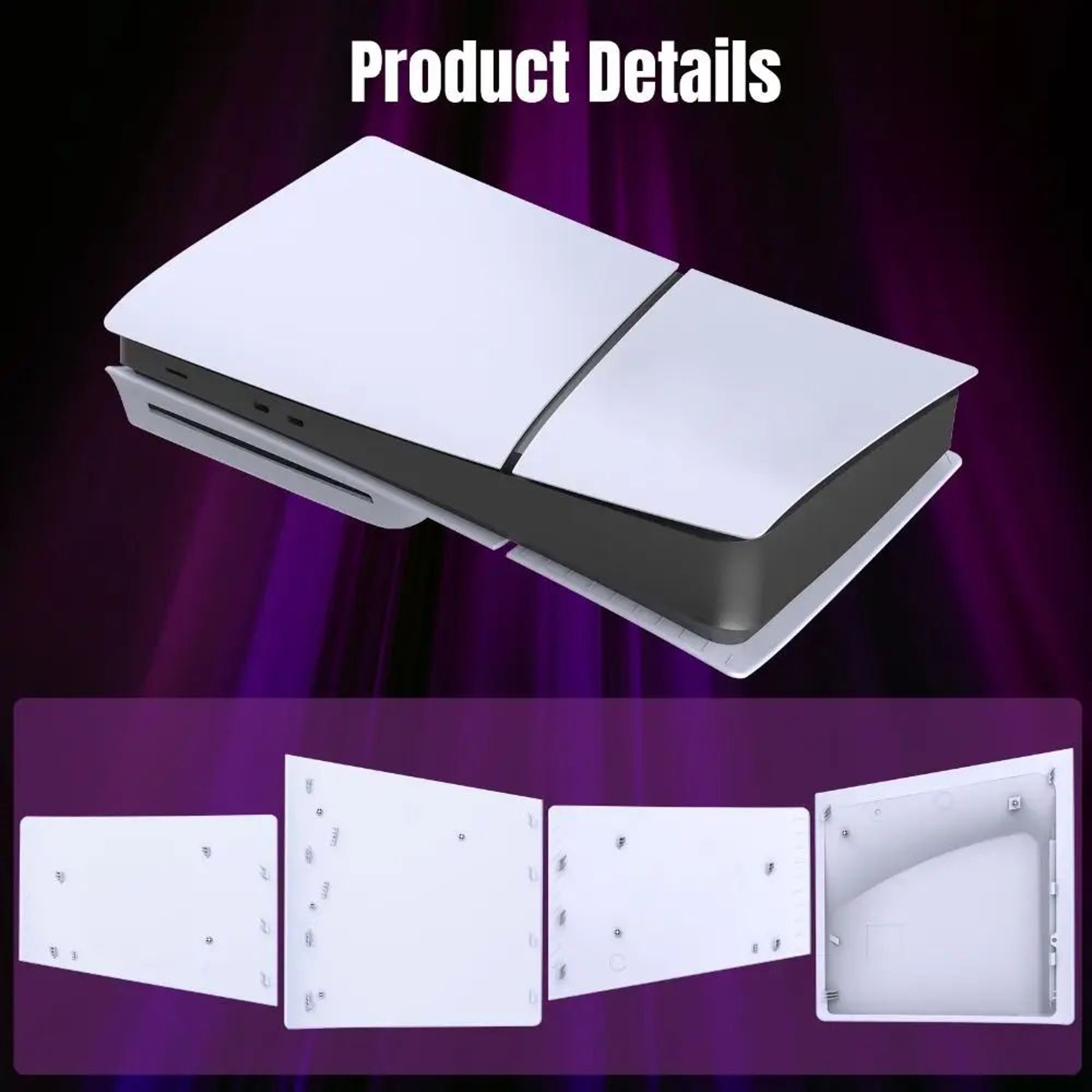 PS5 Slim Disc Digital Replacement Faceplate ABS Hard Shell Cover Panels  Protective Console Side Pl 5